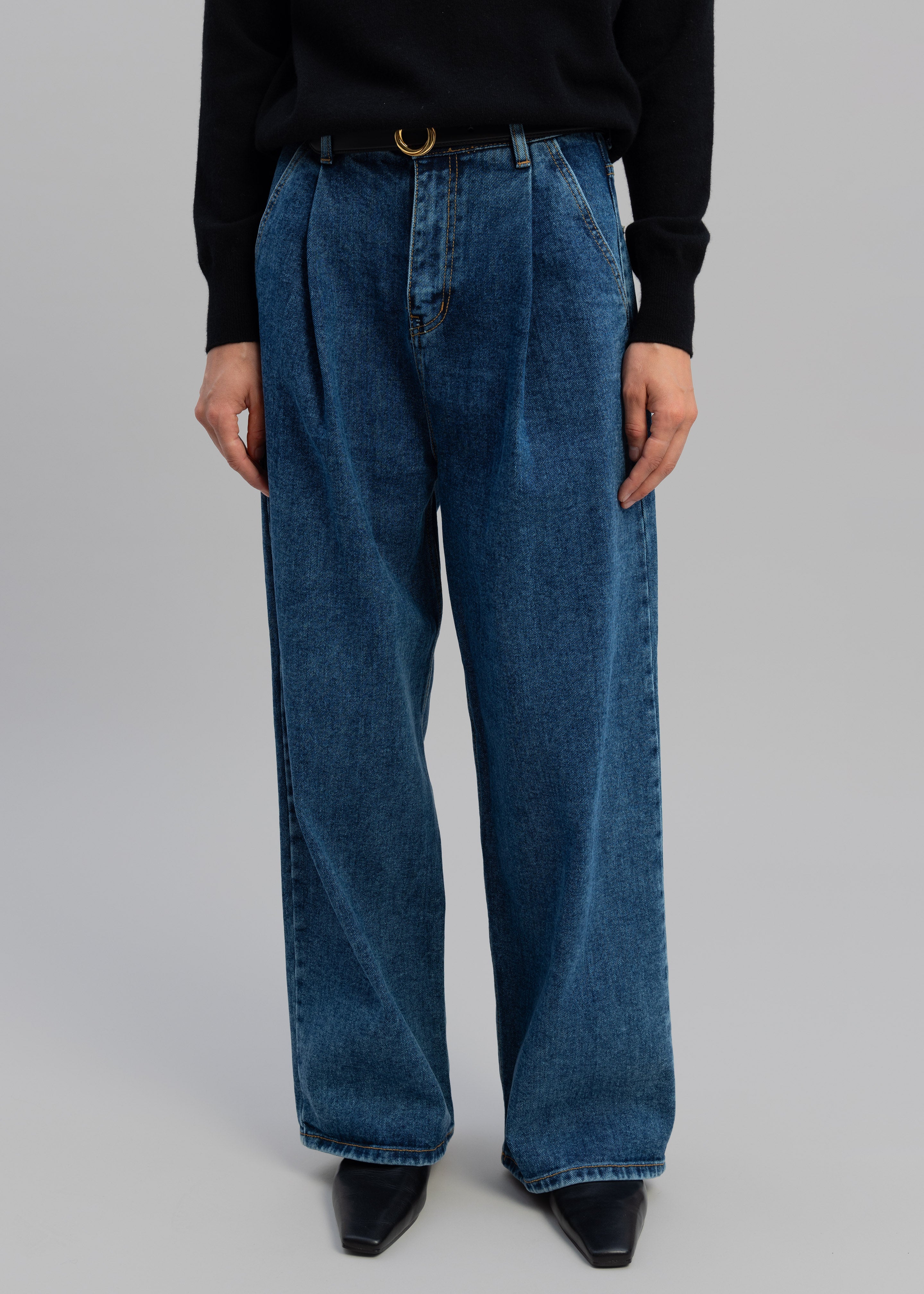 Isabella Denim Pants - Medium Wash - 2