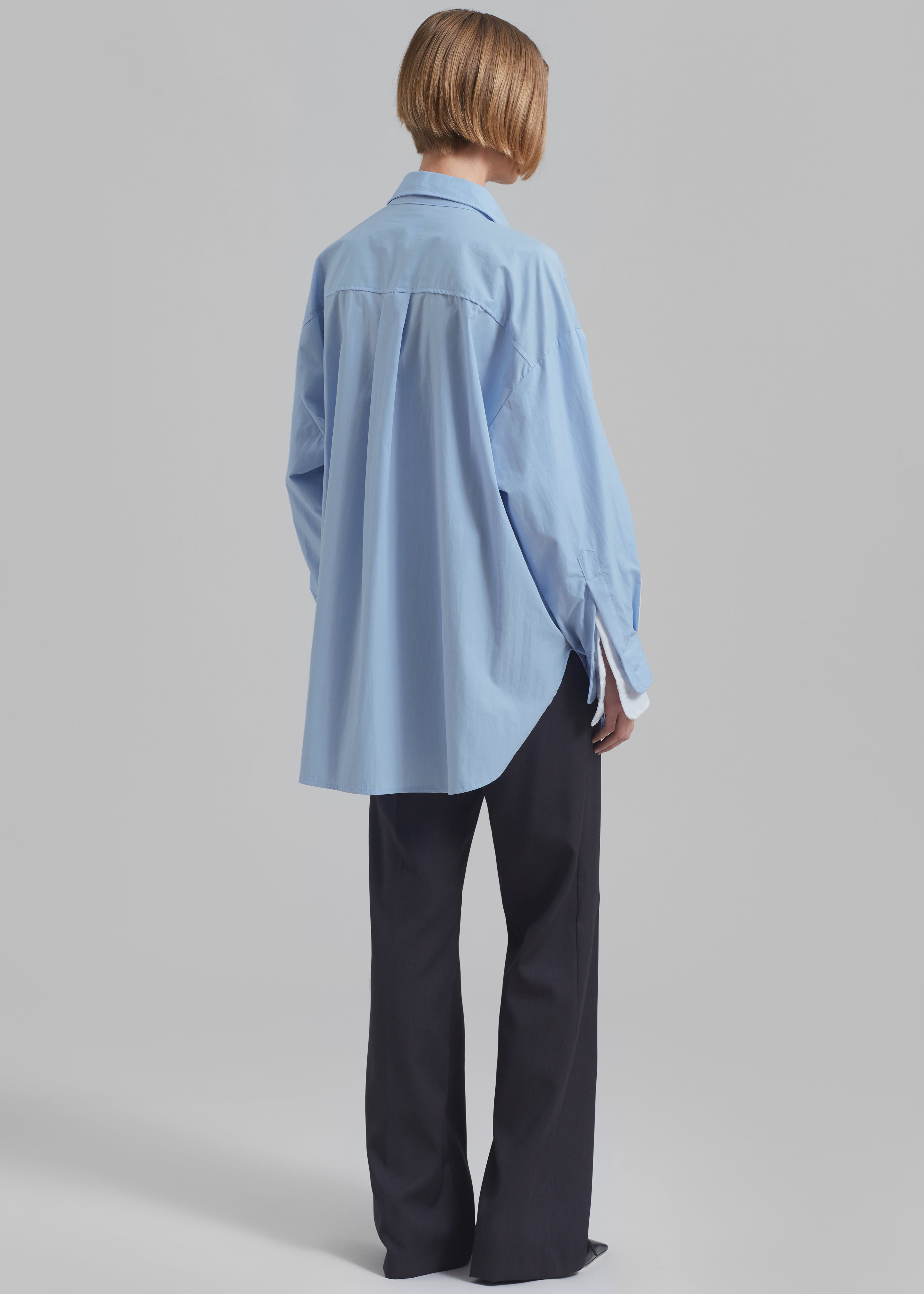 Jacqueline Button Up Shirt - Sky - 8