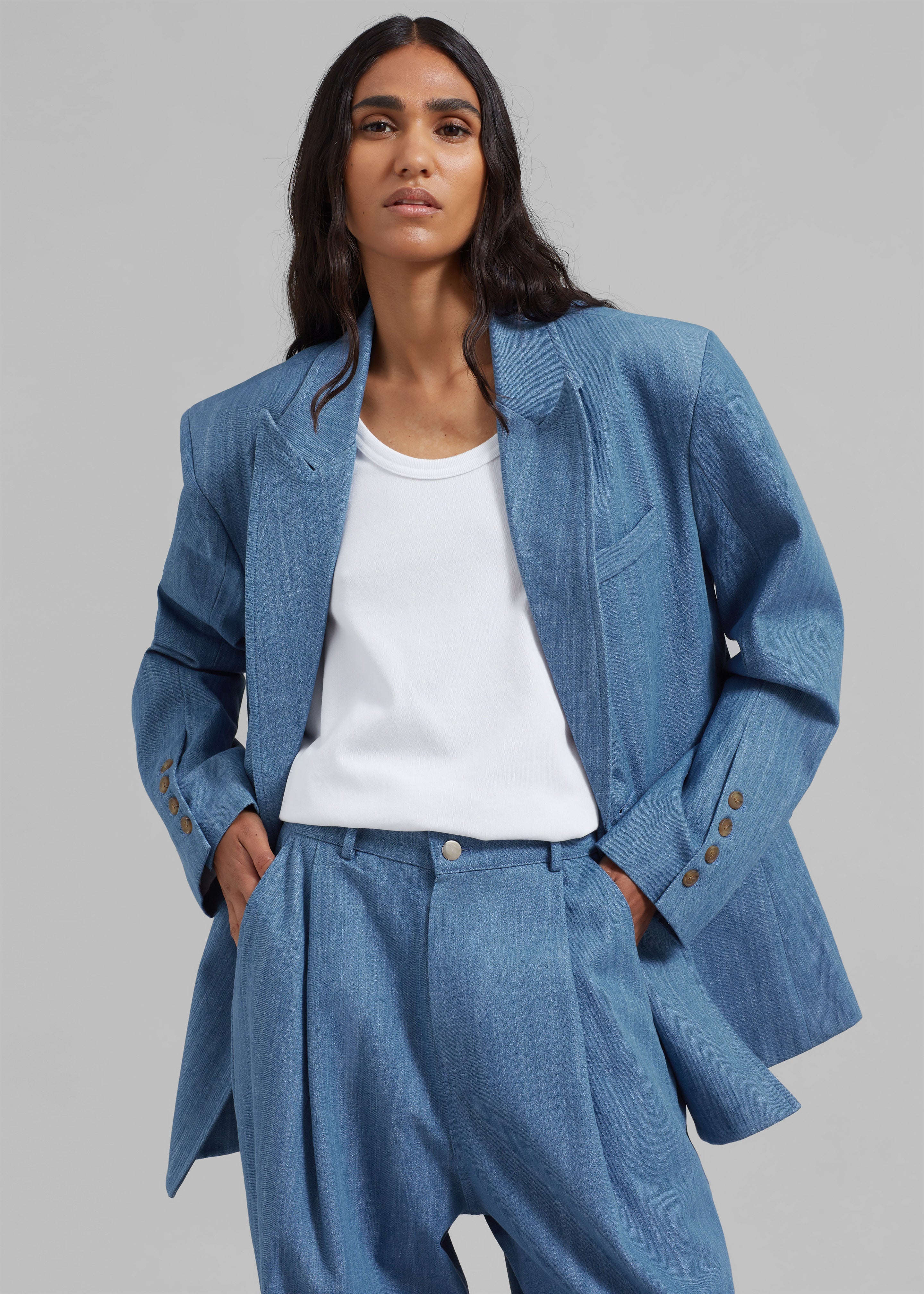Jan Denim Blazer - Blue - 3