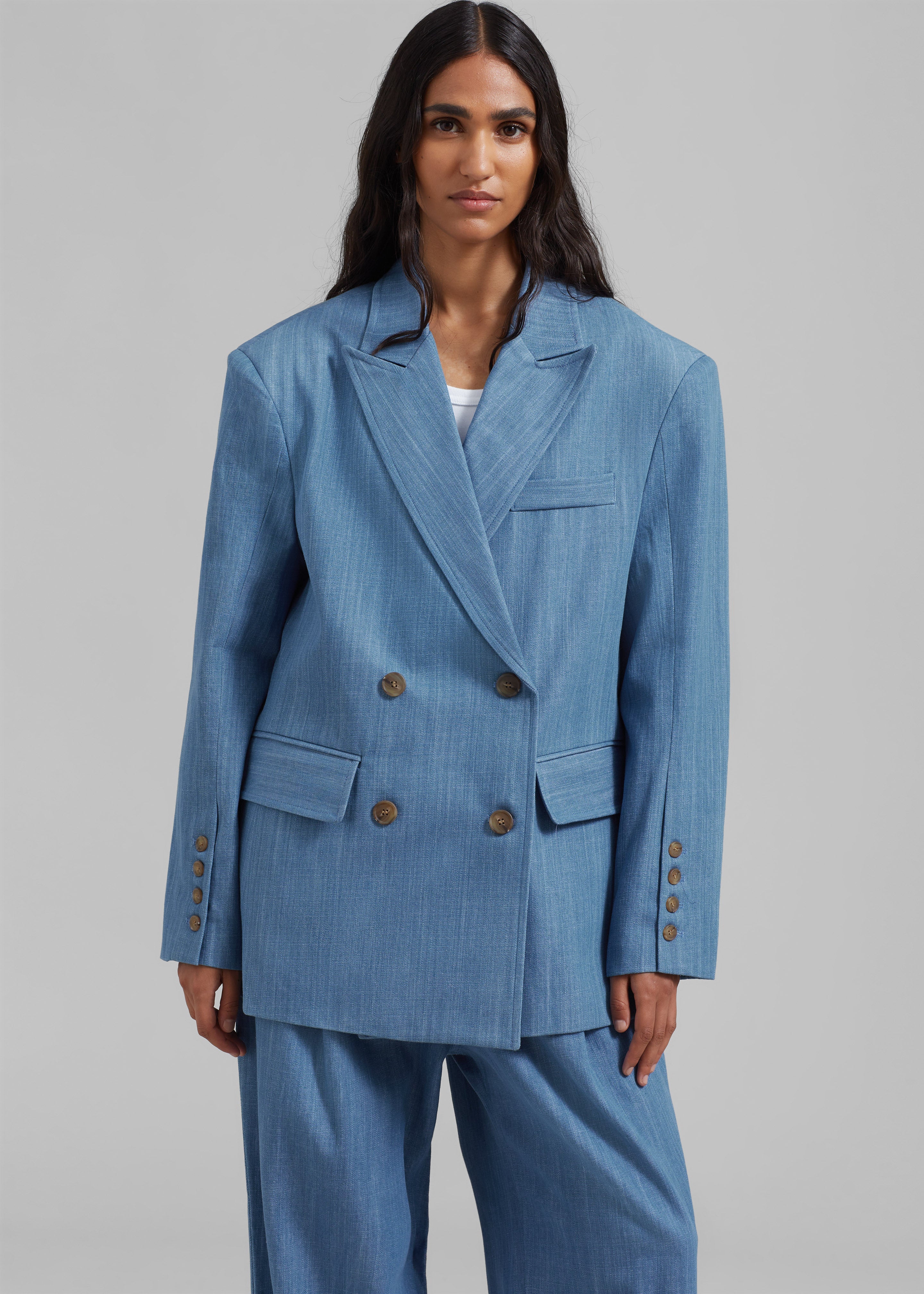 Jan Denim Blazer - Blue - 4