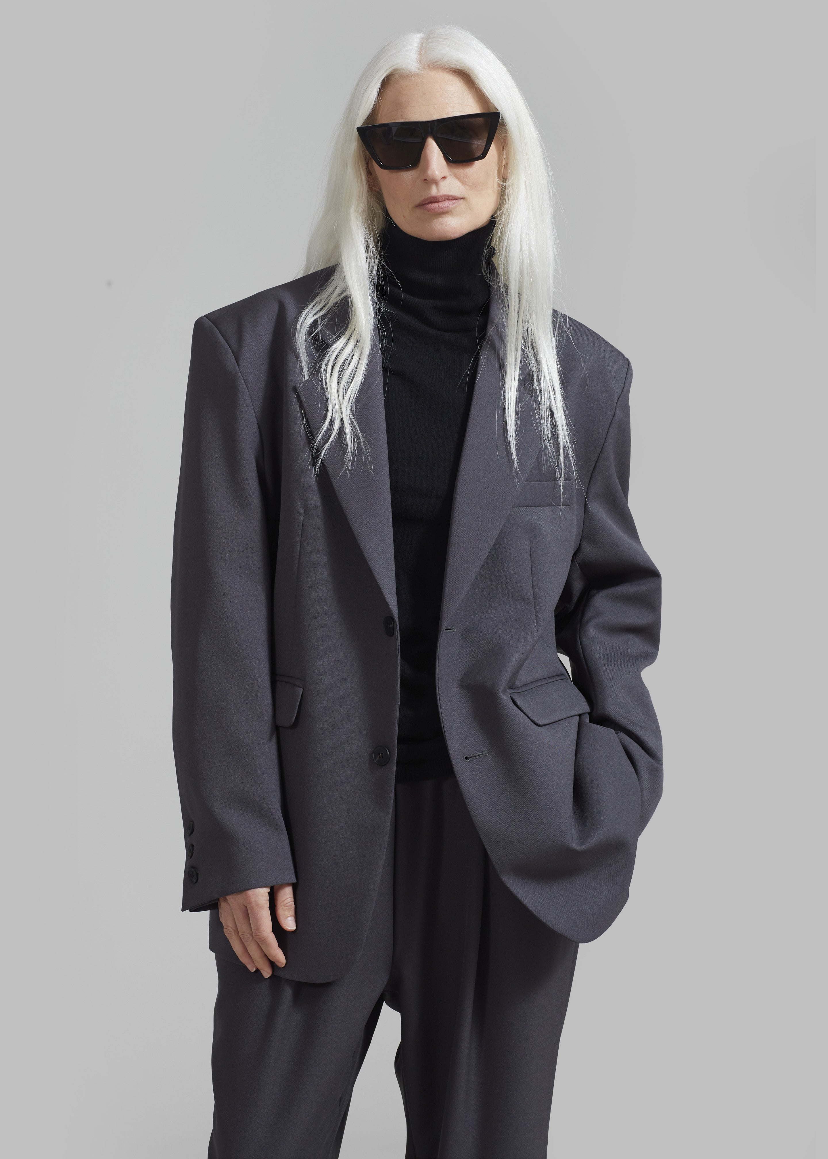 Janell Blazer - Dark Grey - 1
