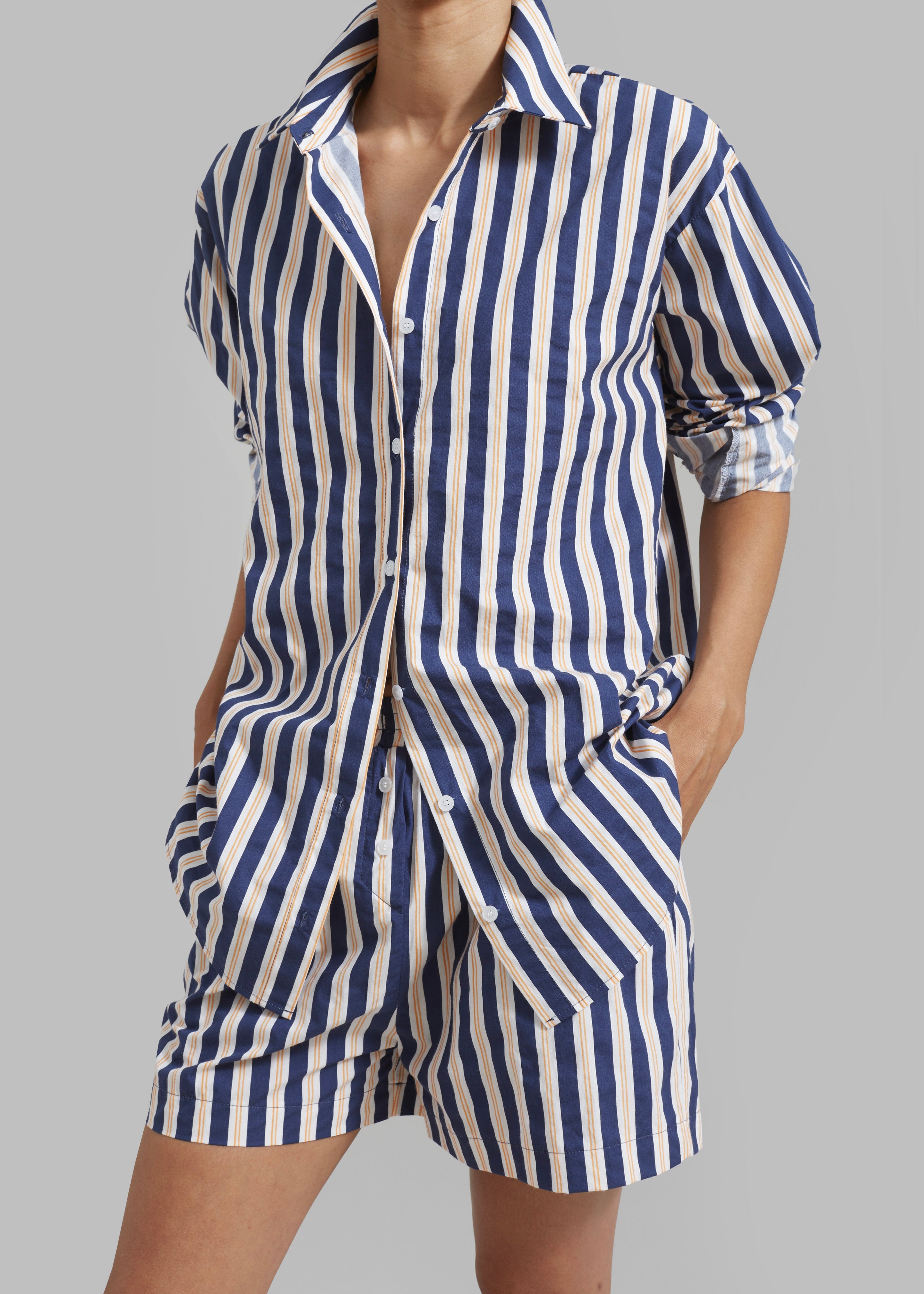Juno Boxer Shorts - Navy Stripe - 4
