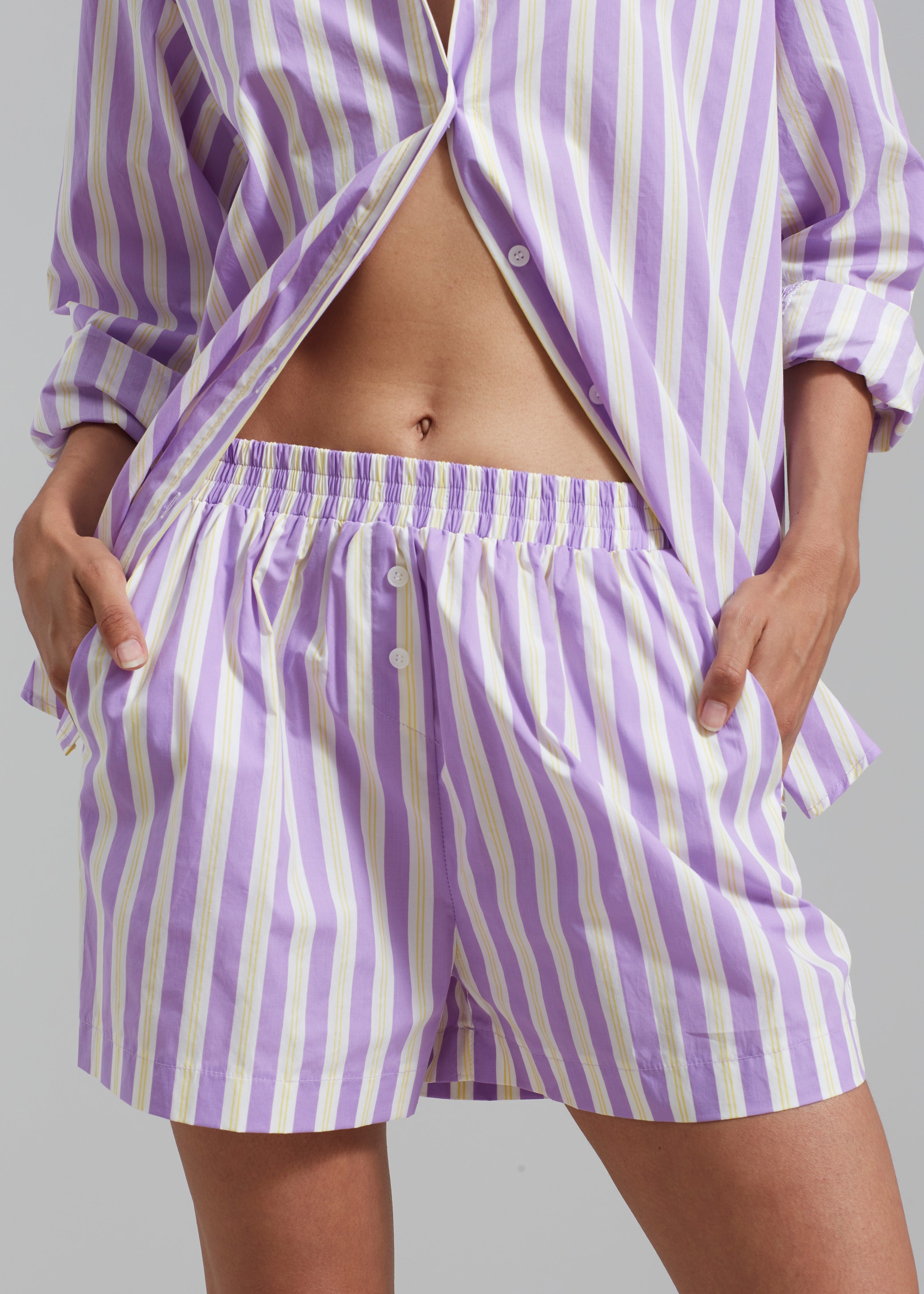 Juno Boxer Shorts - Violet Stripe - 3