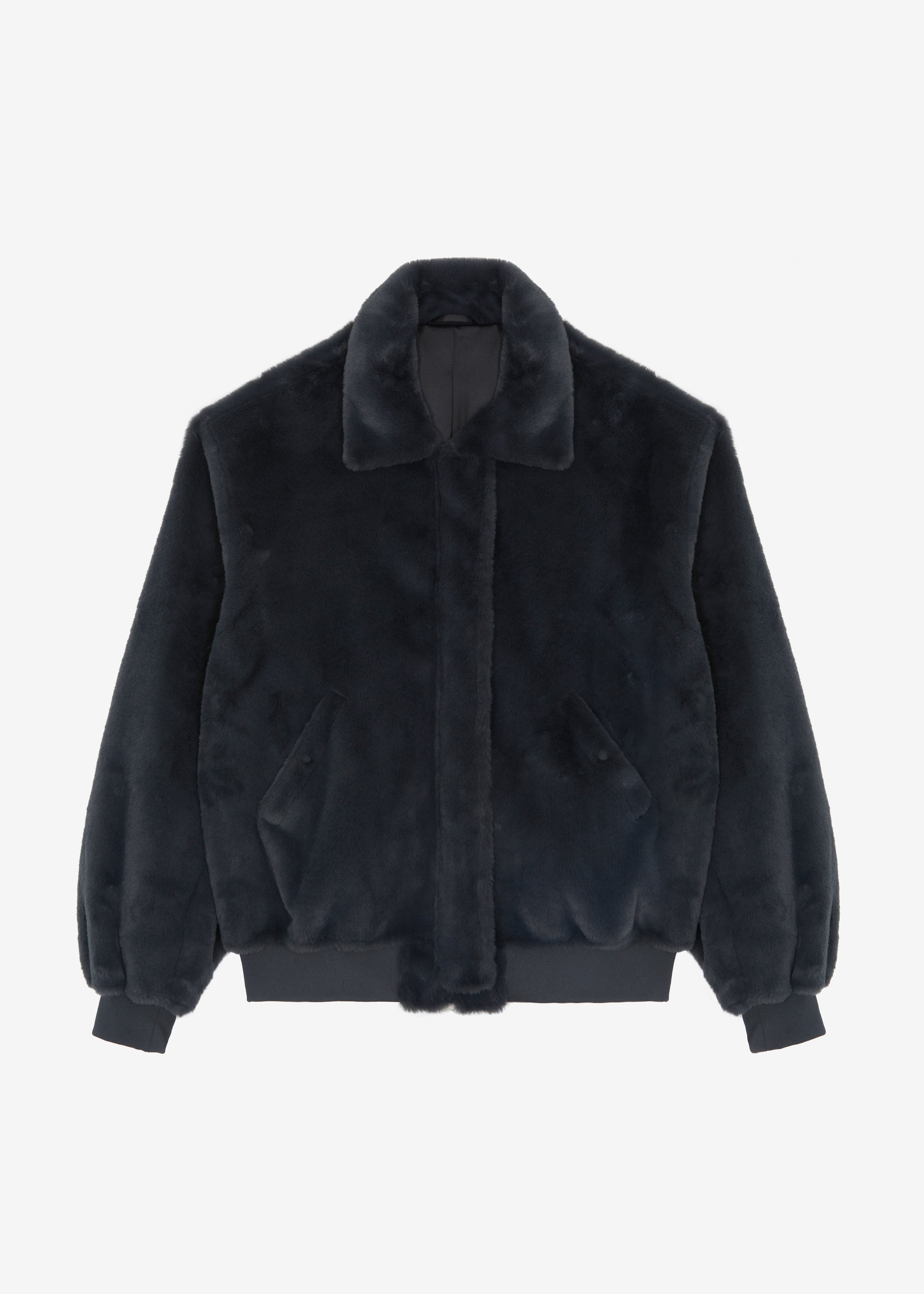 Justin Faux Fur Bomber - Storm - 7