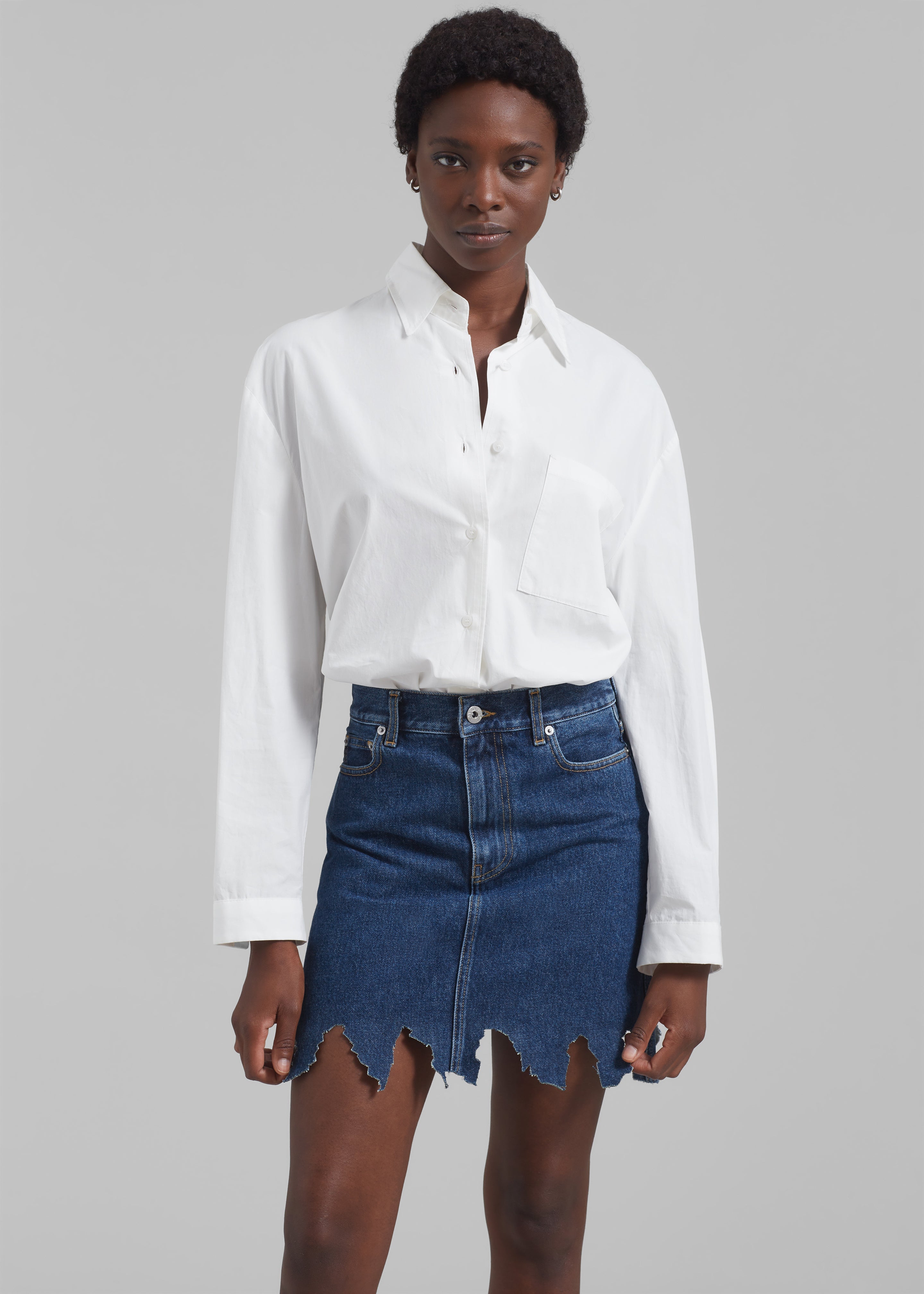 JW Anderson Lasercut Mini Skirt - Indigo - 5