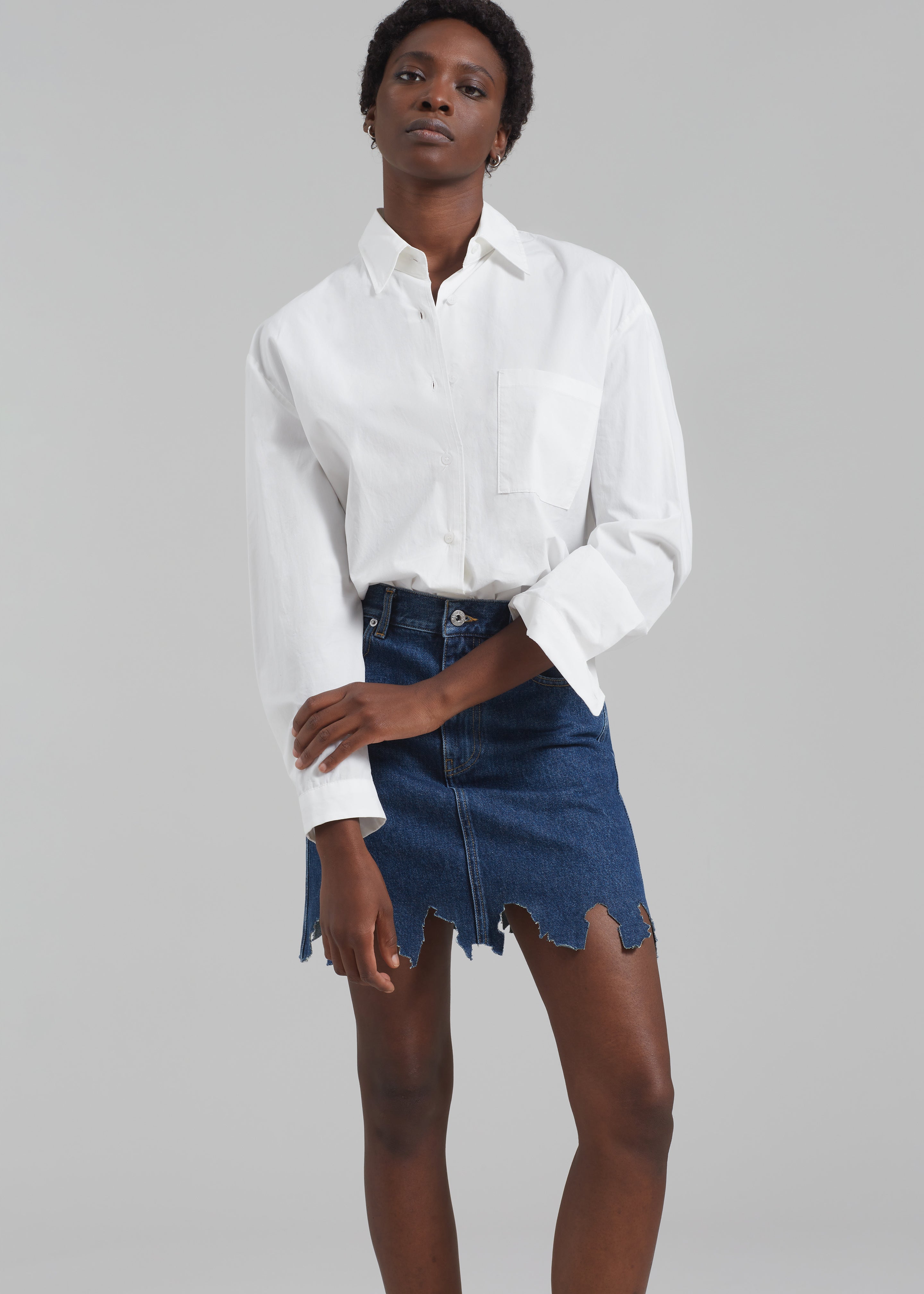 JW Anderson Lasercut Mini Skirt - Indigo - 6