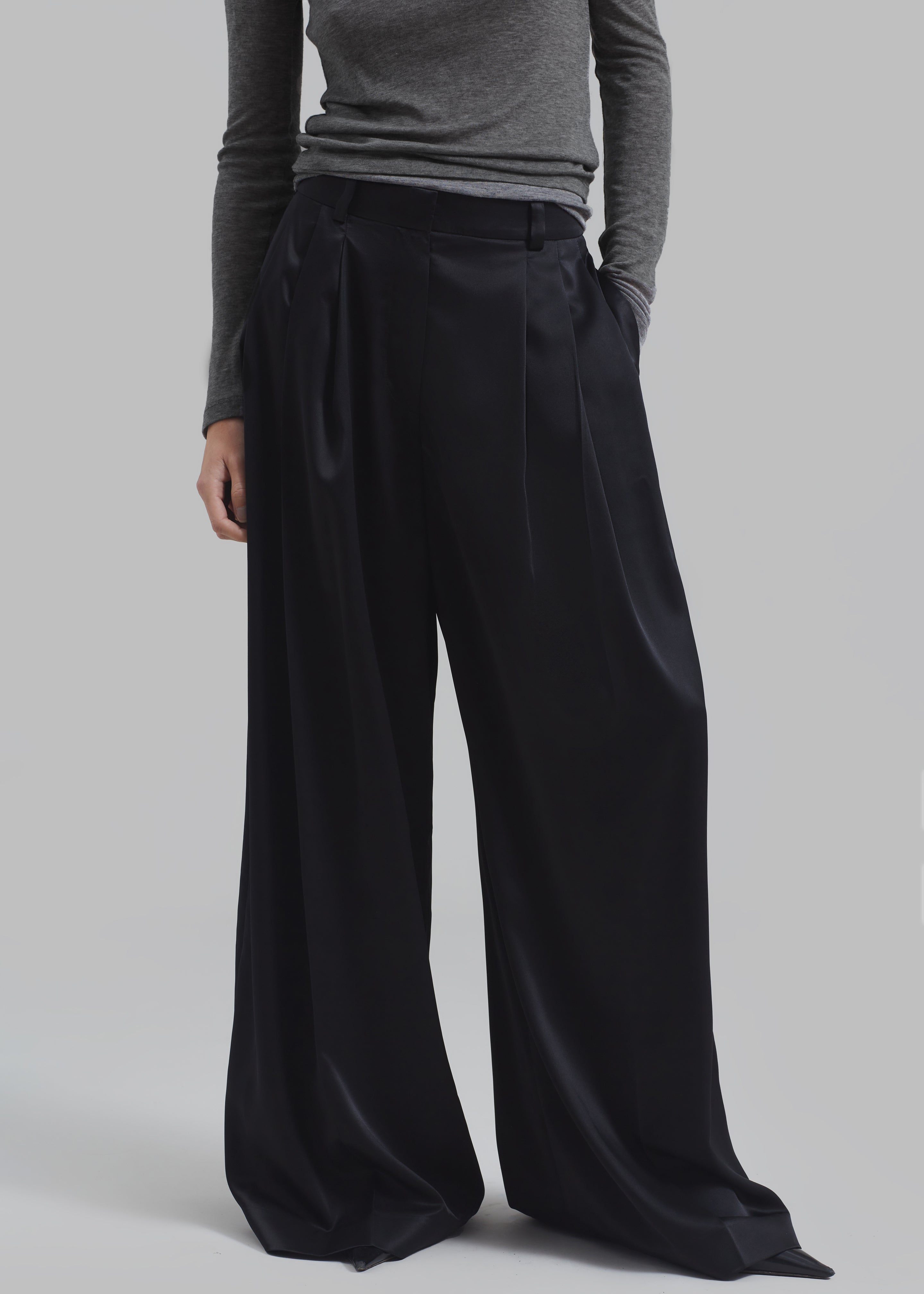 JW Anderson Wide Leg Trousers - Black - 5