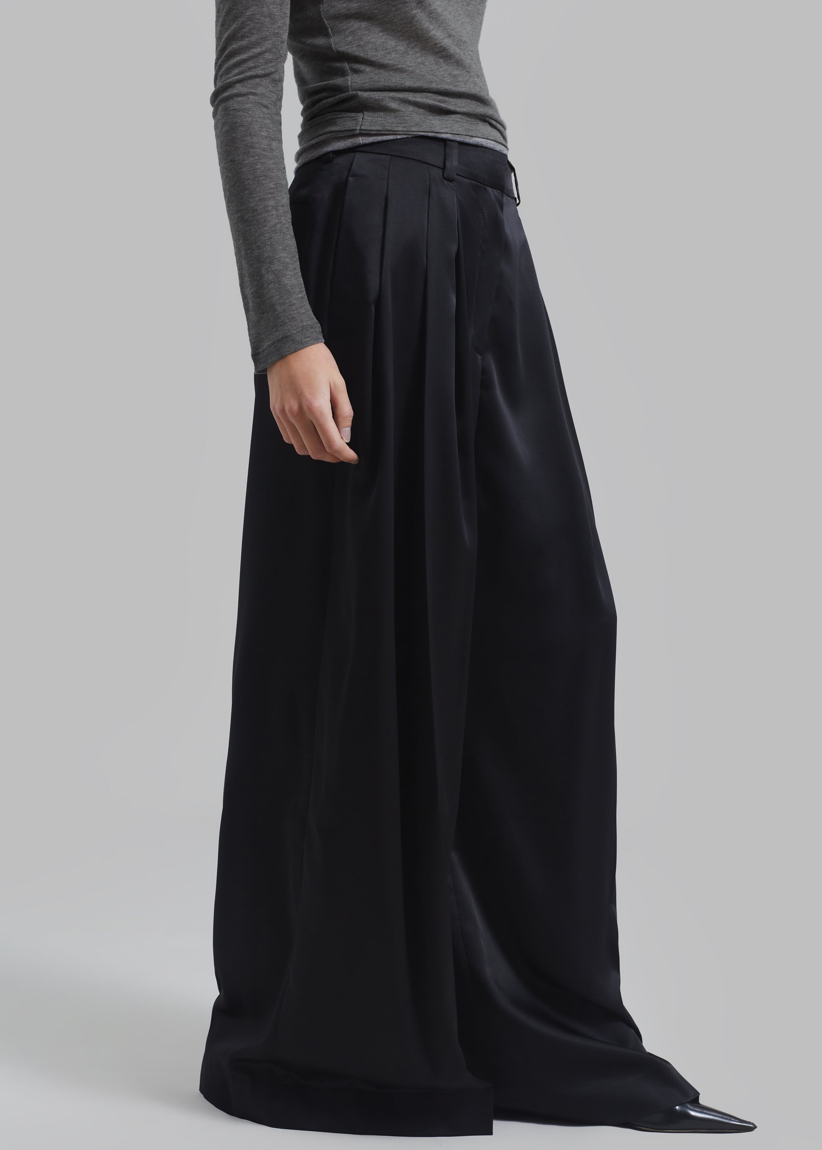 JW Anderson Wide Leg Trousers - Black - 3