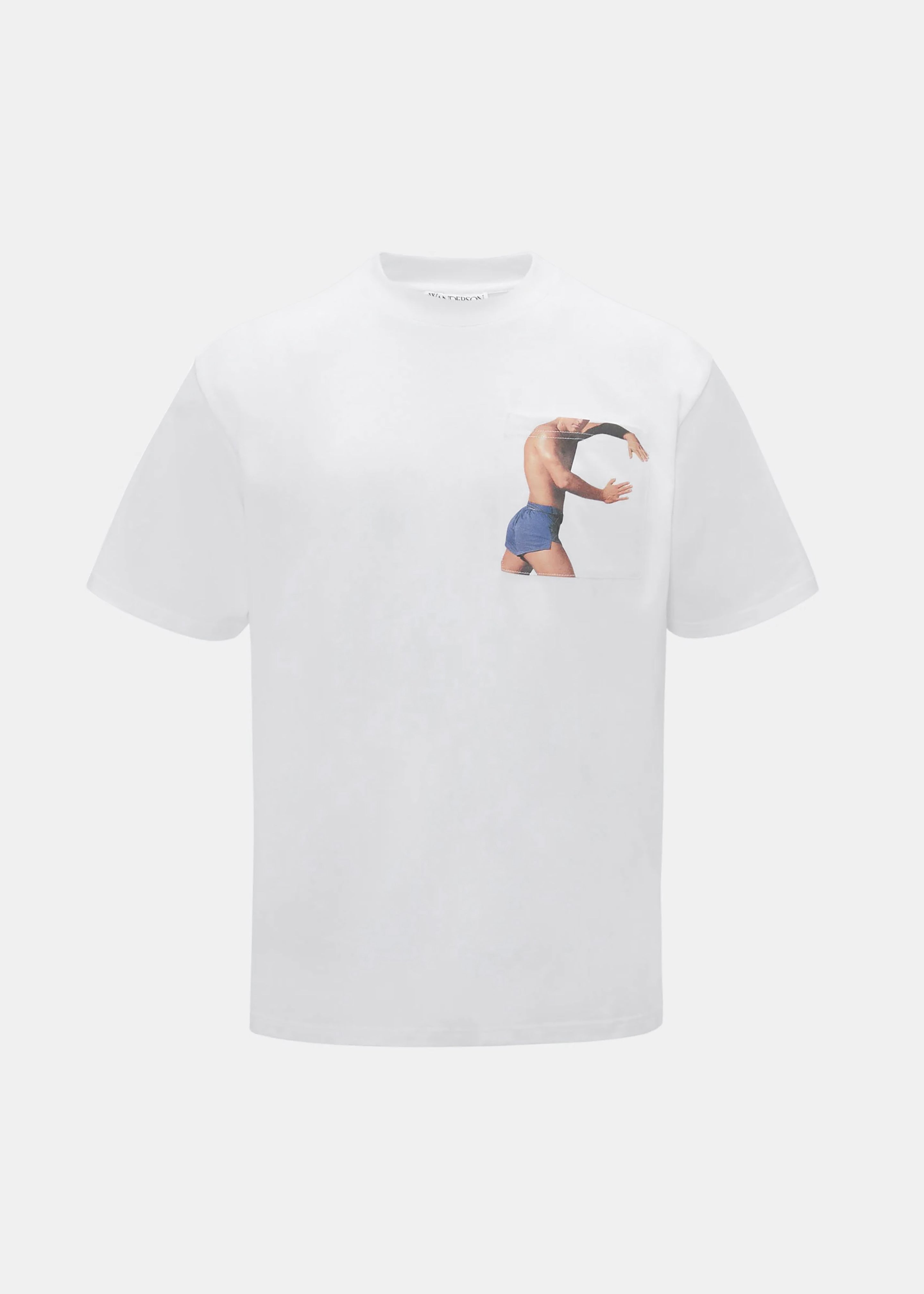 JW Anderson Profile Stud Chest Pocket T-Shirt - White - 6
