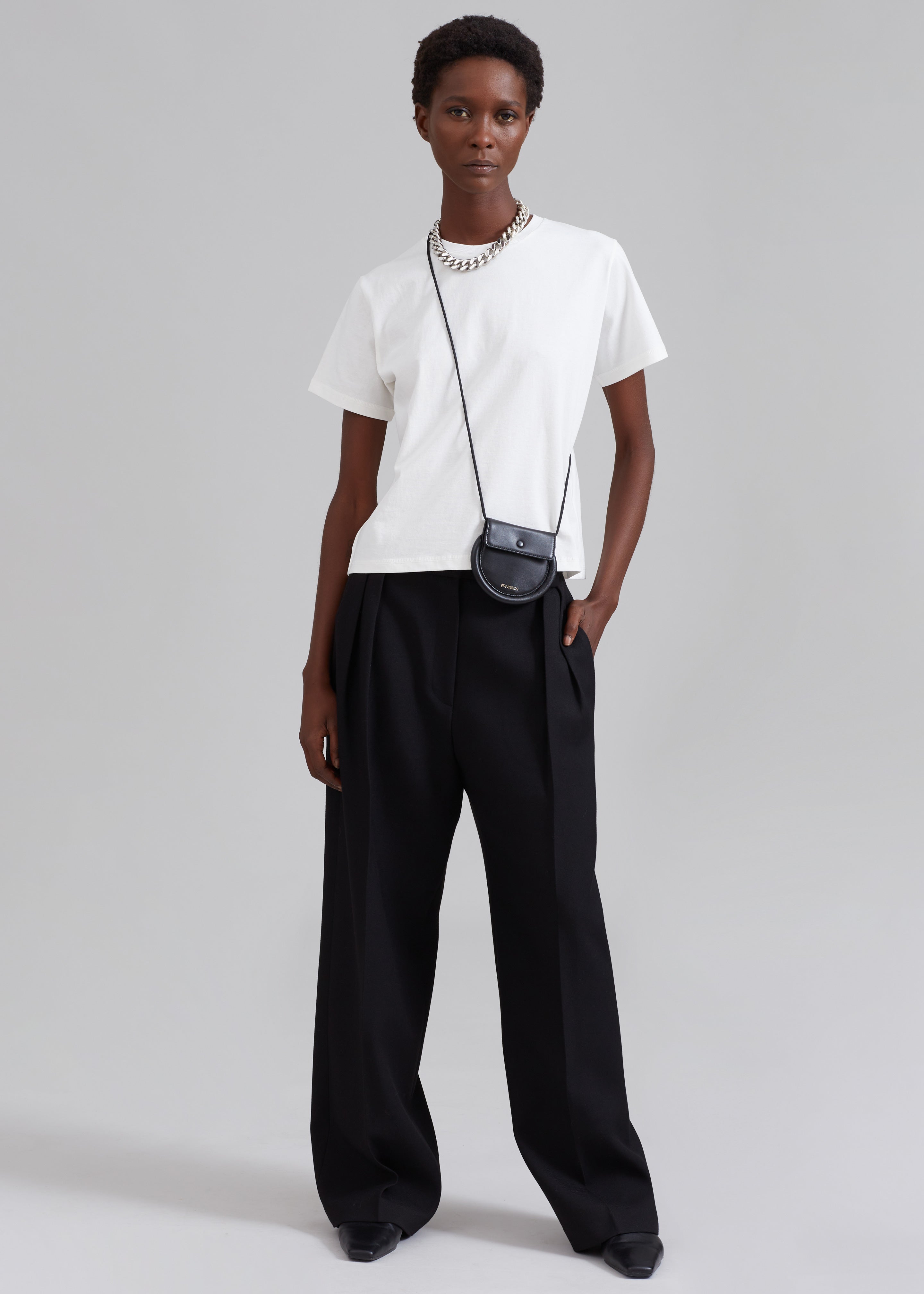 Cian Pintuck Trousers - Black - 3