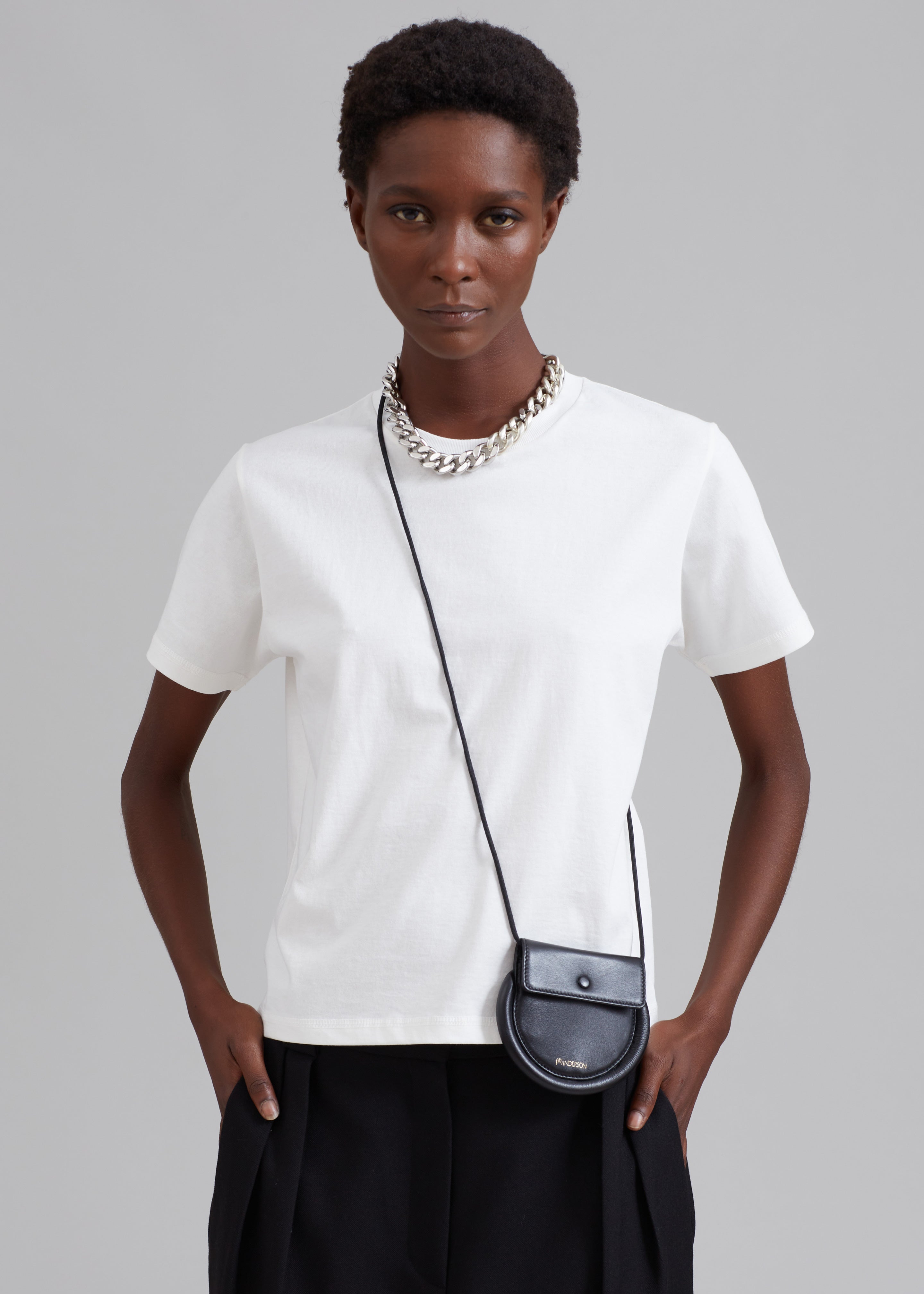JW Anderson Bumper-Moon Coin Purse - Black - 4