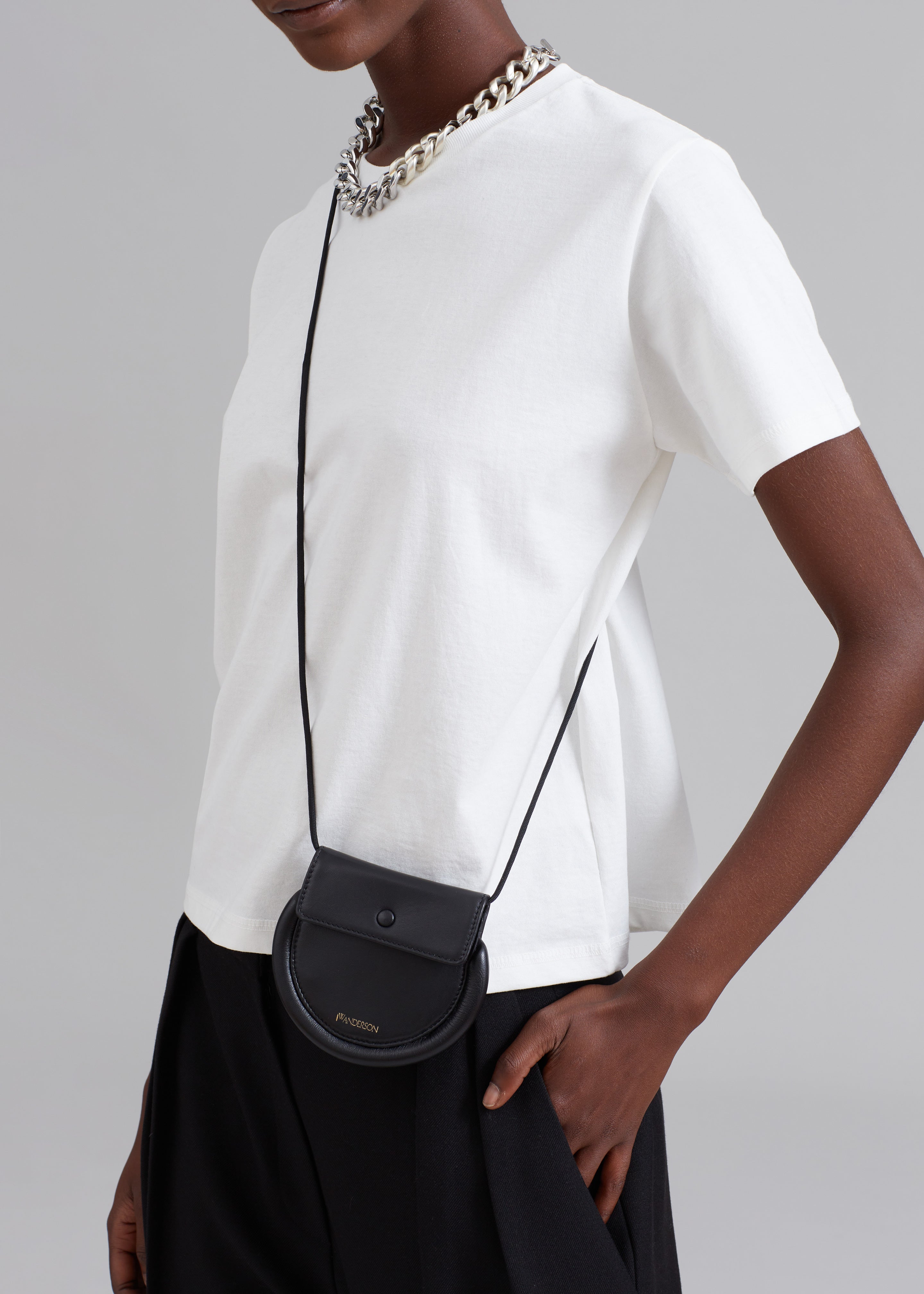 JW Anderson Bumper-Moon Coin Purse - Black - 2