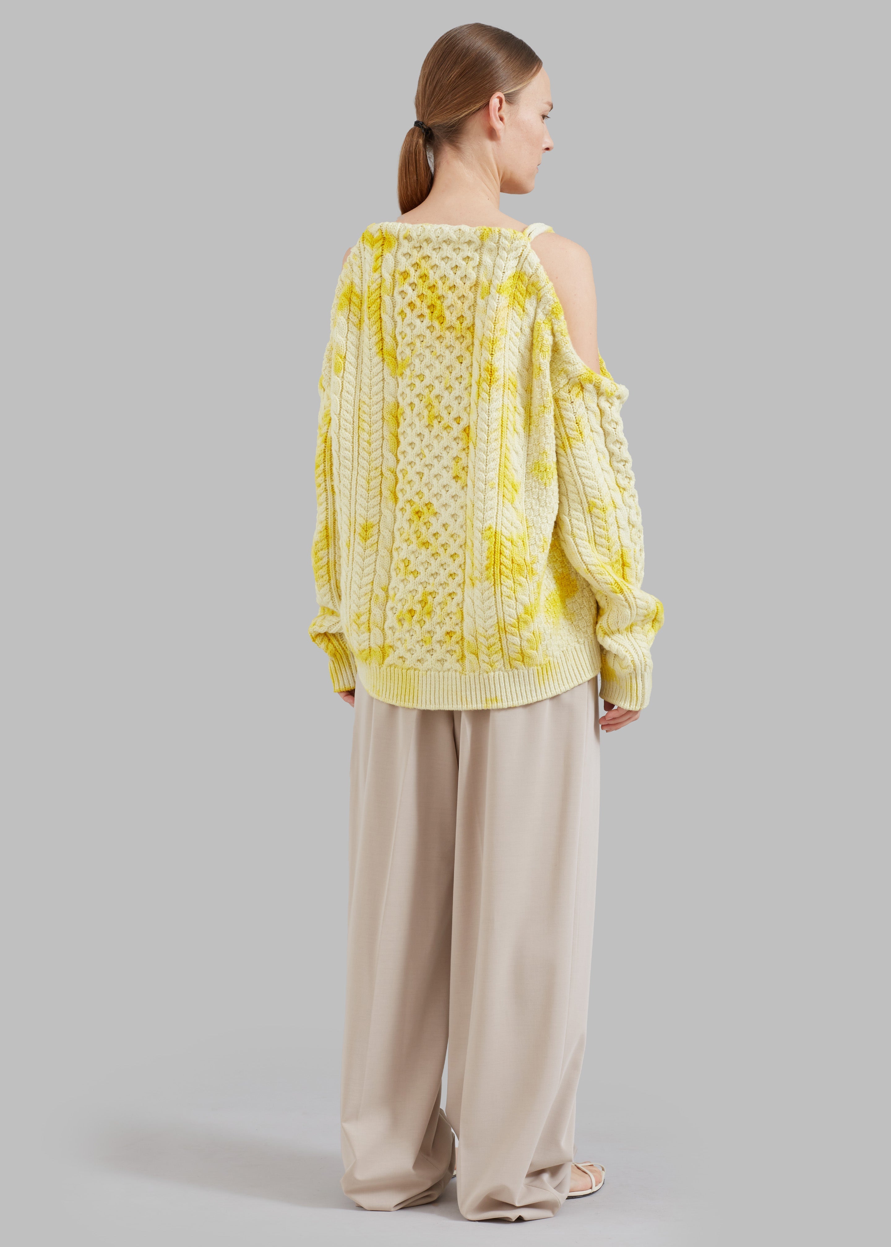 JW Anderson Cold Shoulder Cable Jumper - Yellow - 6