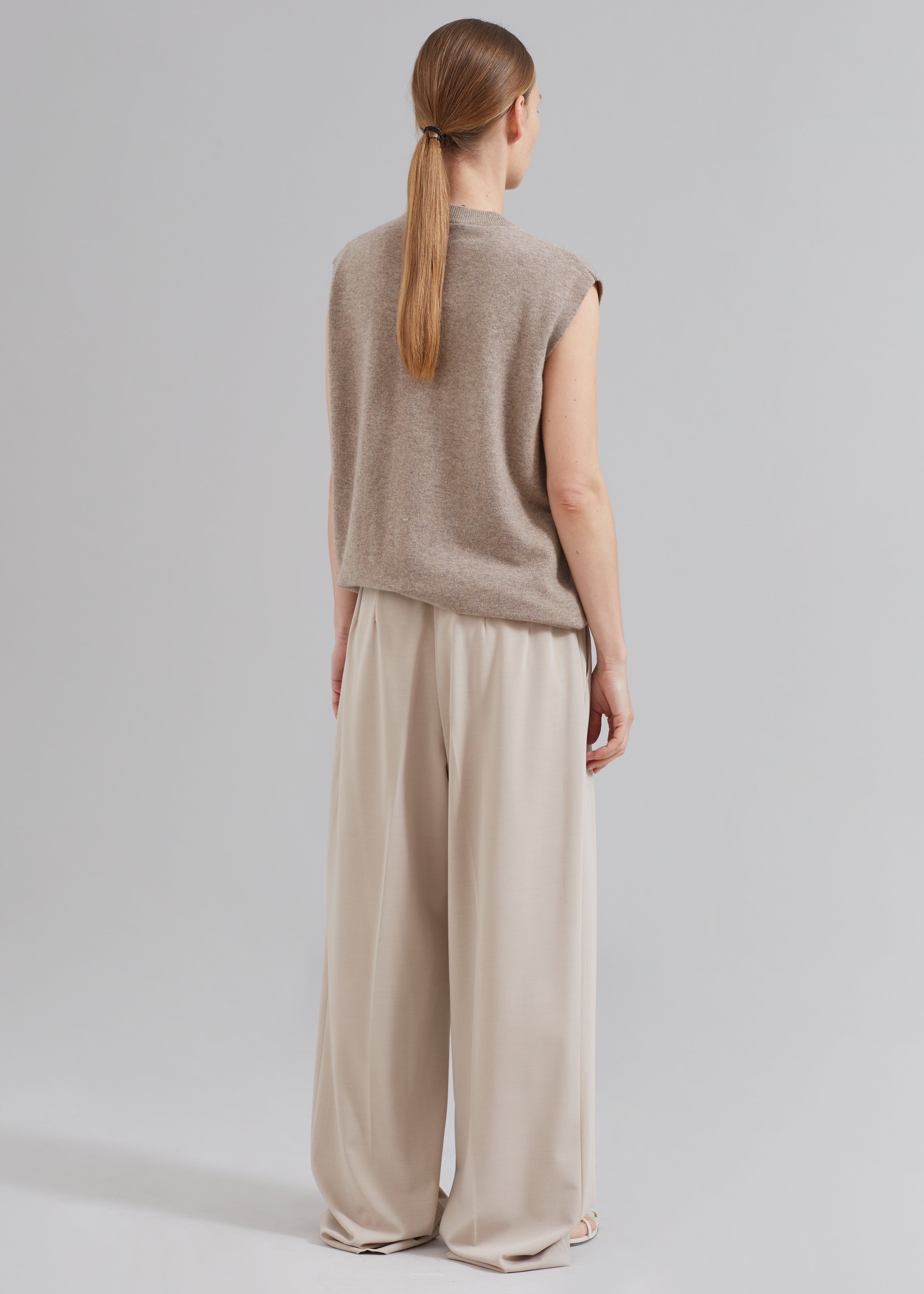 JW Anderson Ring Detail Roll Vest - Beige Melange - 6