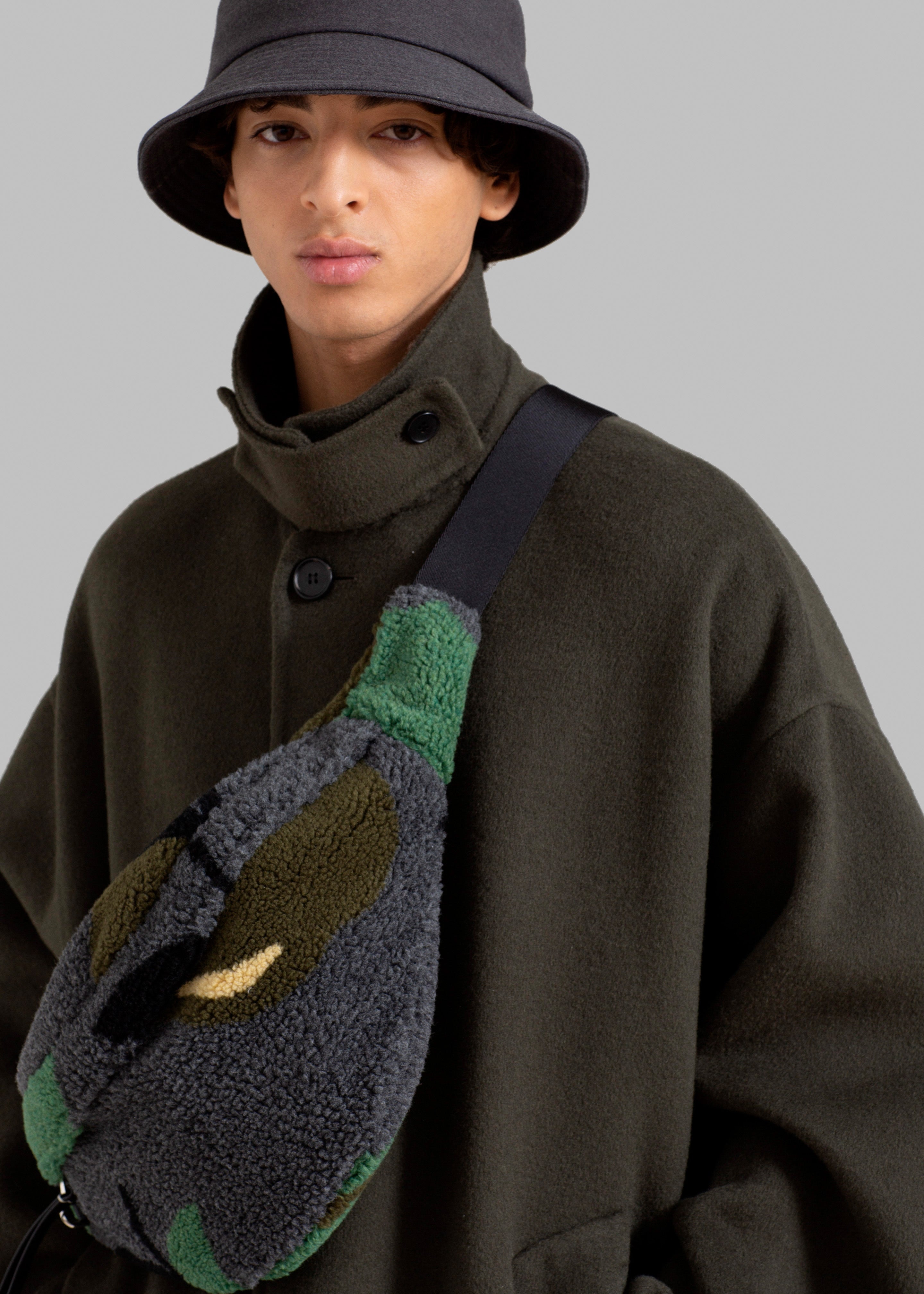 JW Anderson Bum Bag With Apple Motif - Graphite - 10