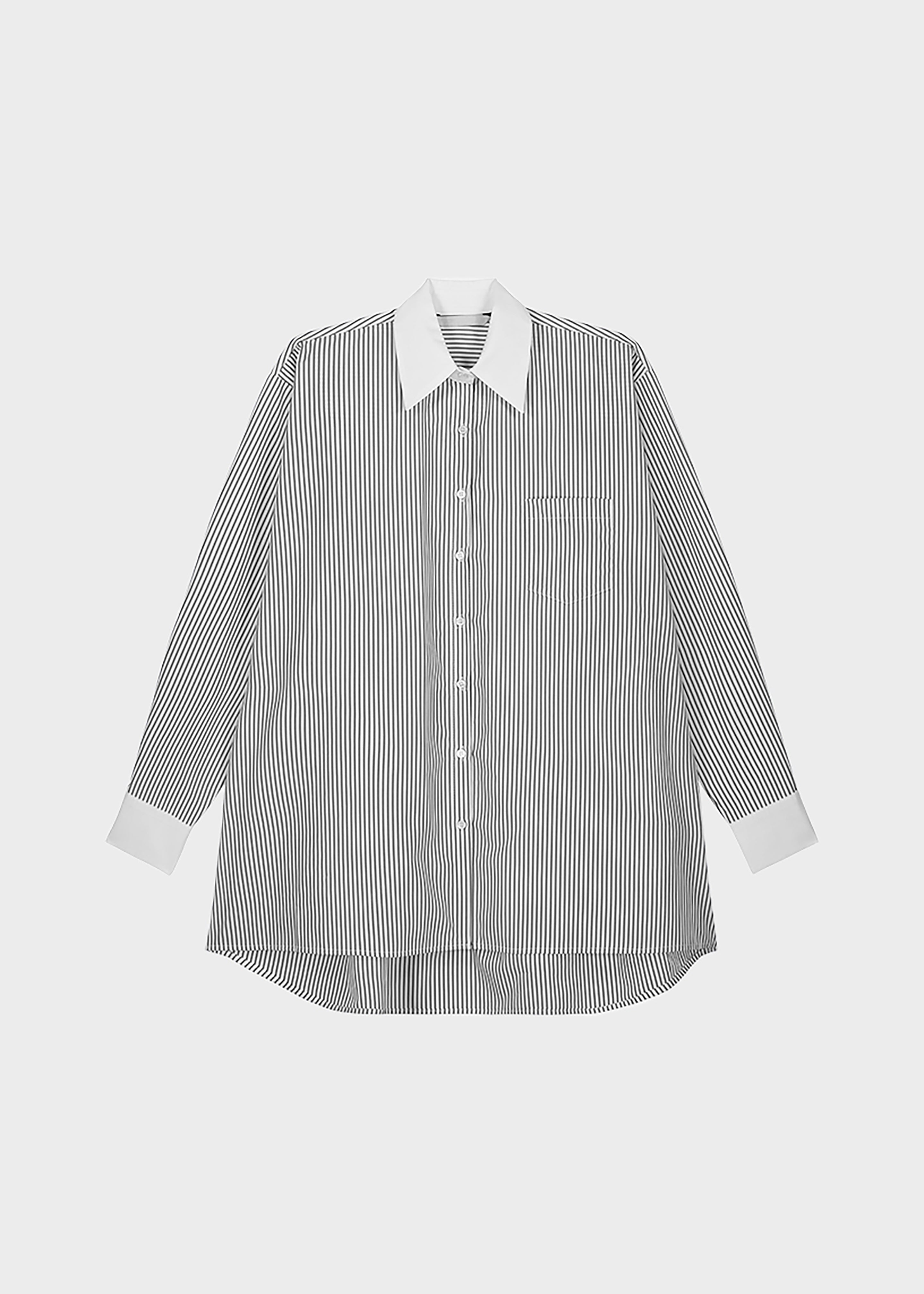 Jany Tie-Neck Shirt - Black Stripe - 11