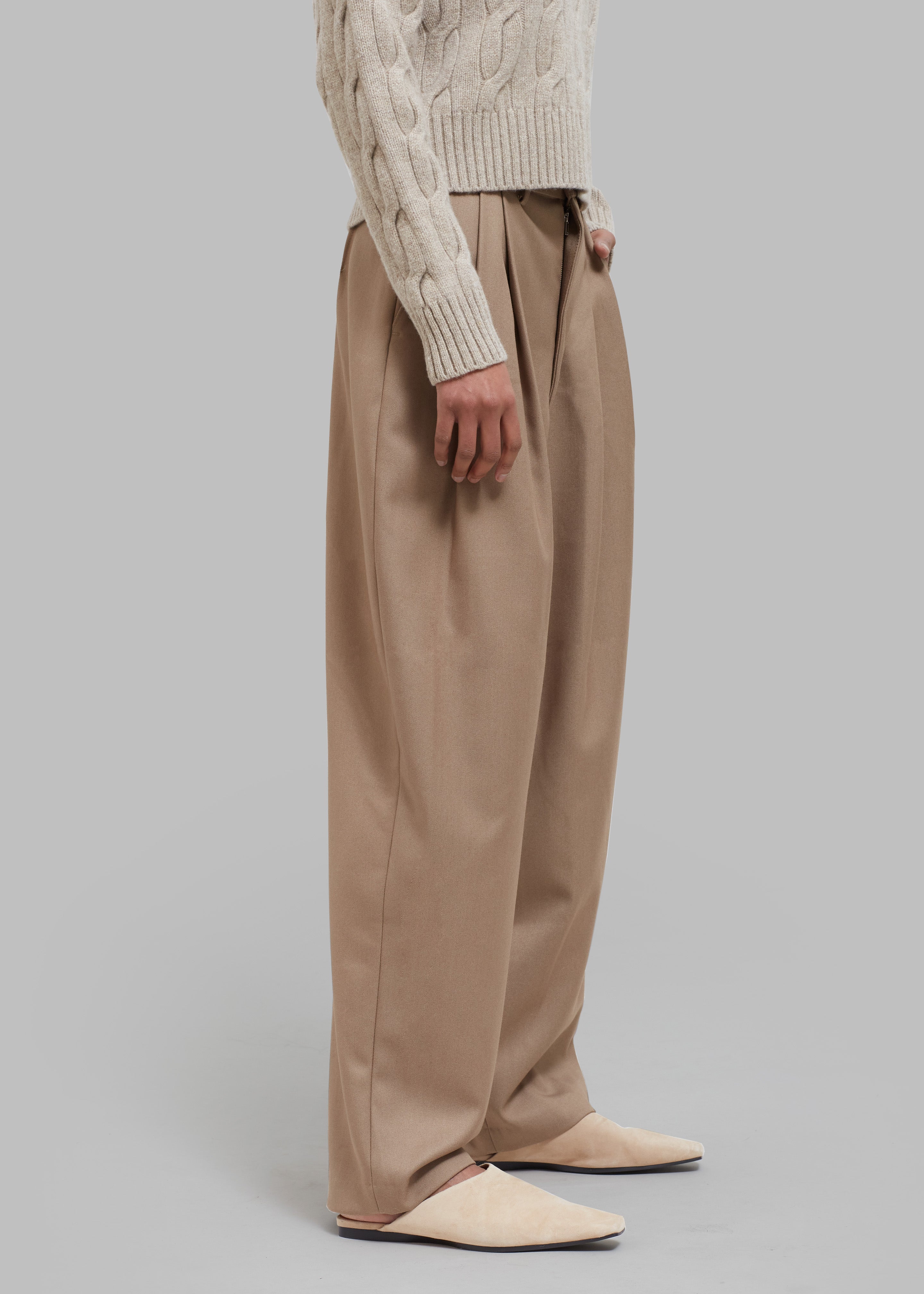 Kerena Pintuck Pants - Taupe - 5