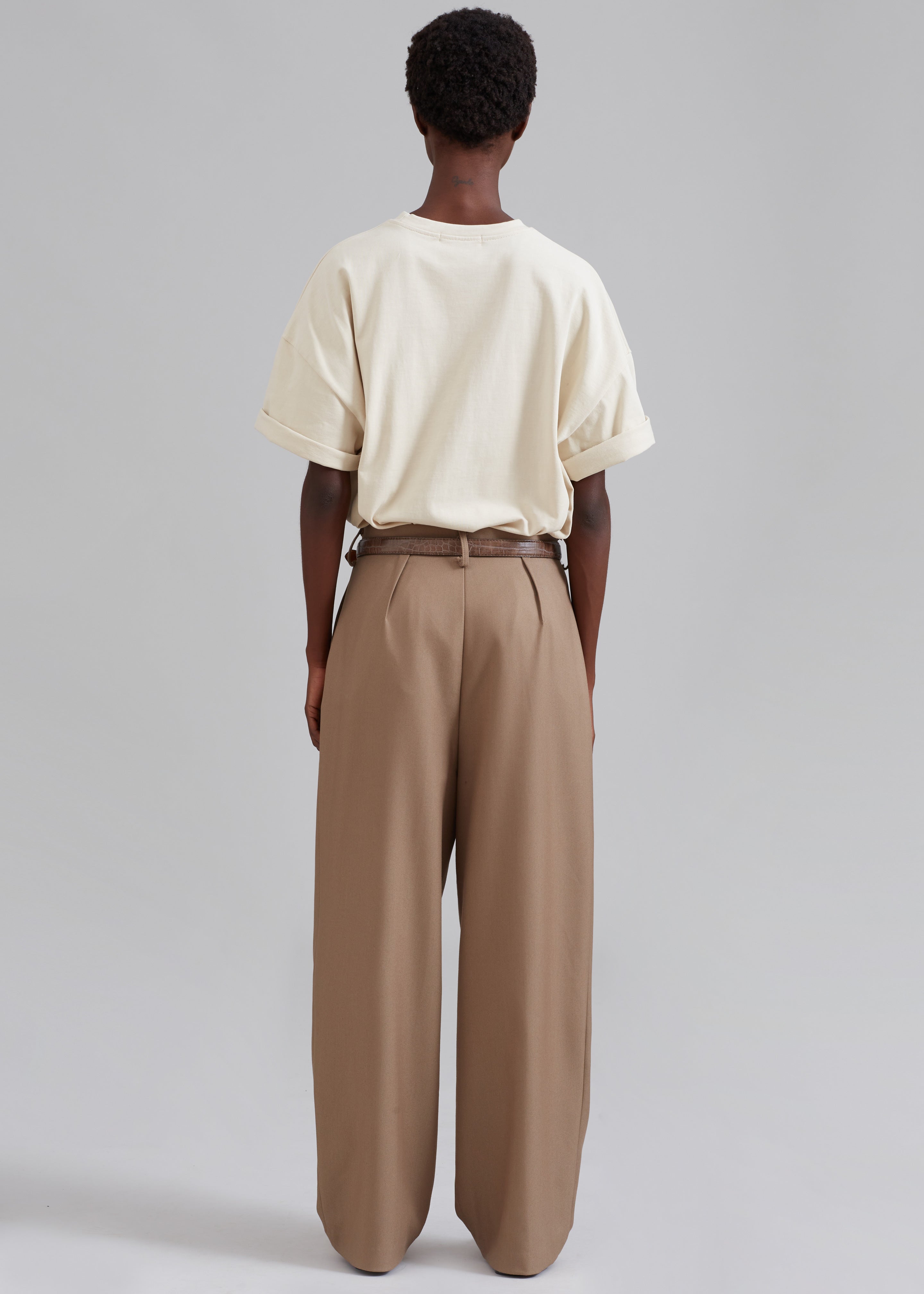 Kerena Pintuck Pants - Taupe - 7