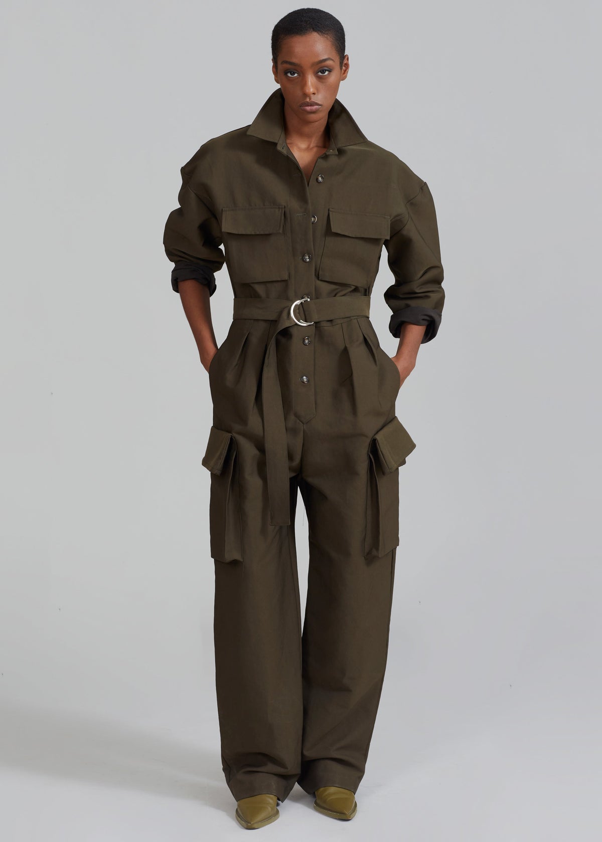 Linda Jumpsuit - Dark Olive - 4
