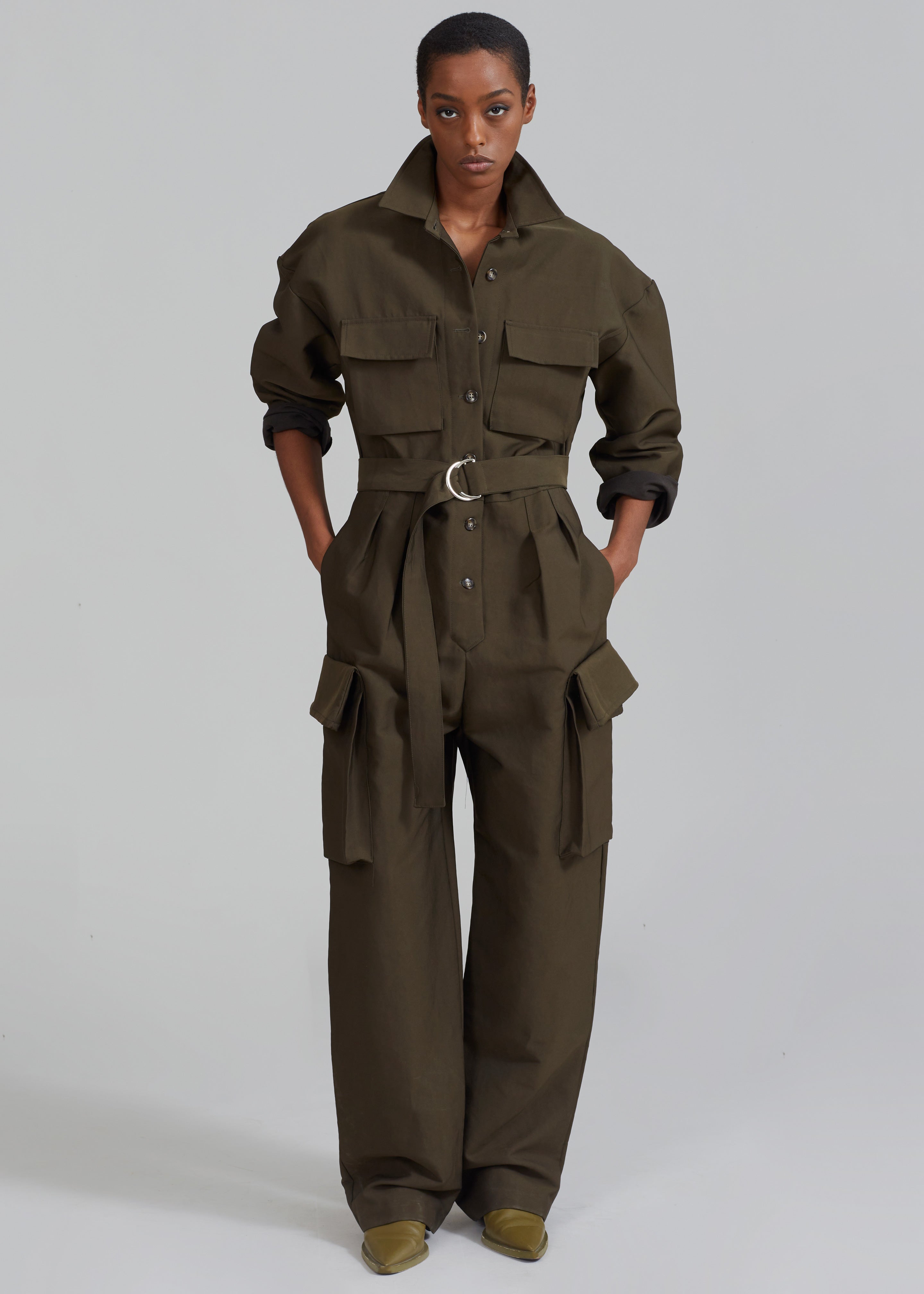 Linda Jumpsuit - Dark Olive - 4