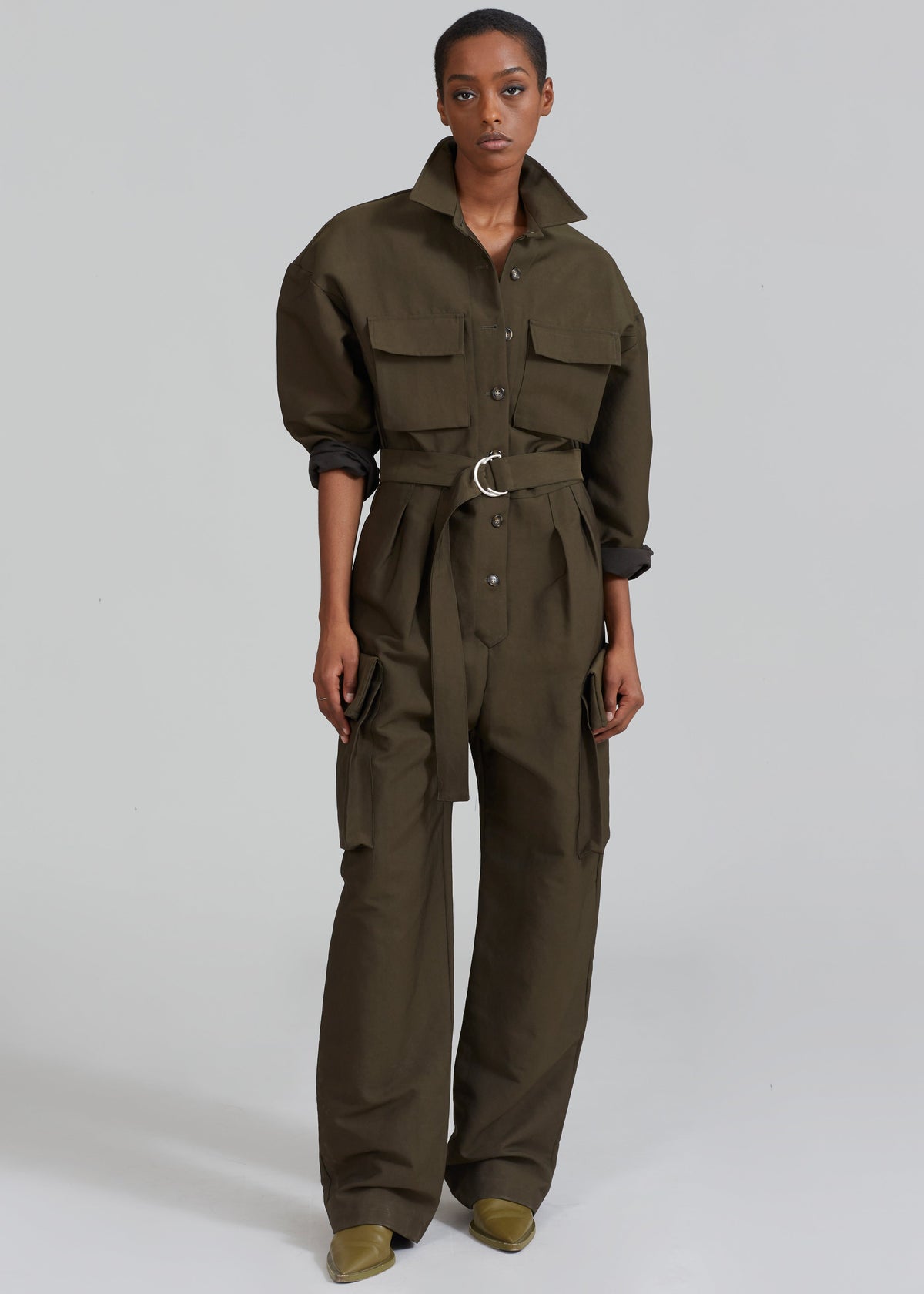 Linda Jumpsuit - Dark Olive - 8