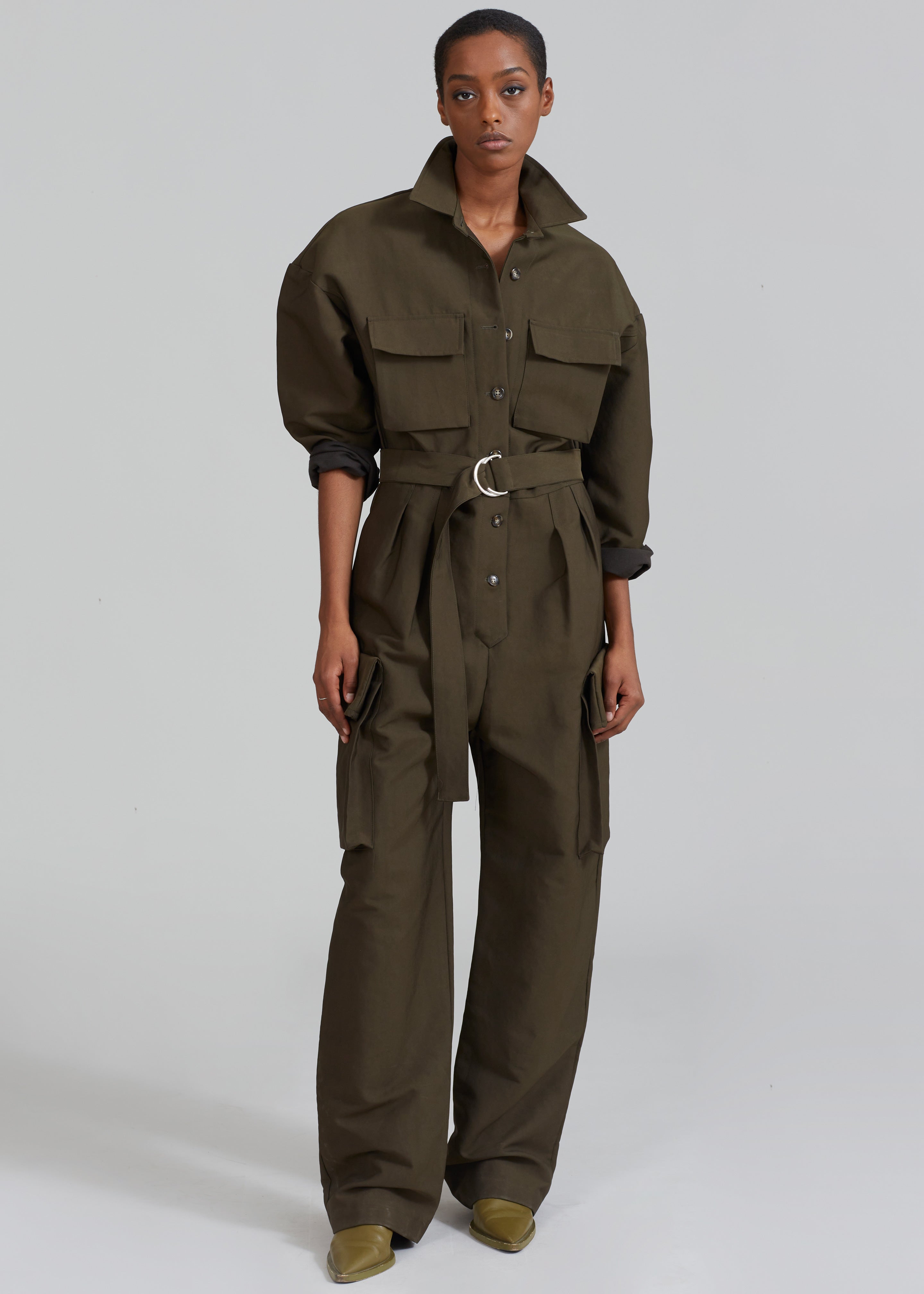 Linda Jumpsuit - Dark Olive - 8