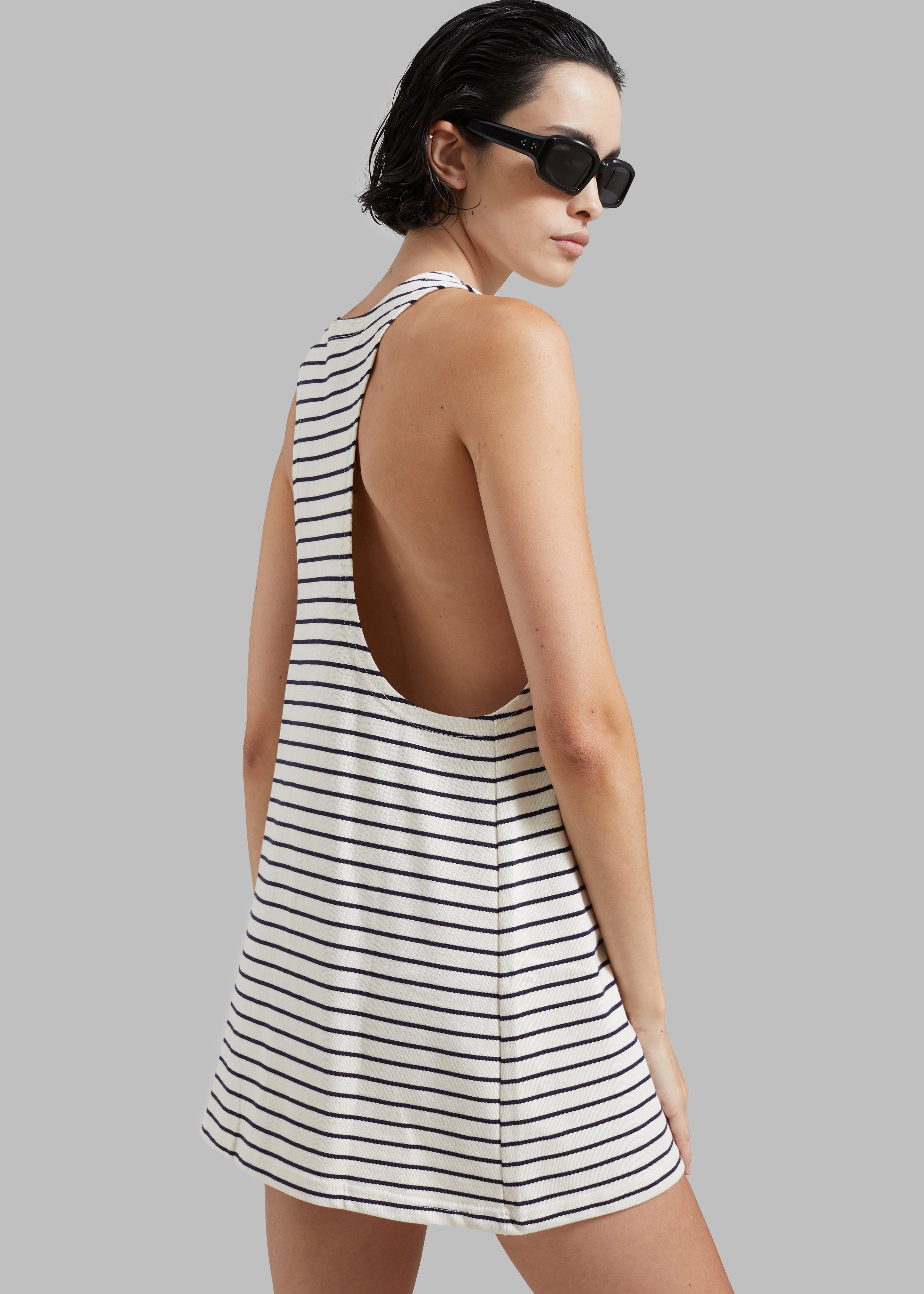 Lindsay Halter Dress - Navy Stripe - 9