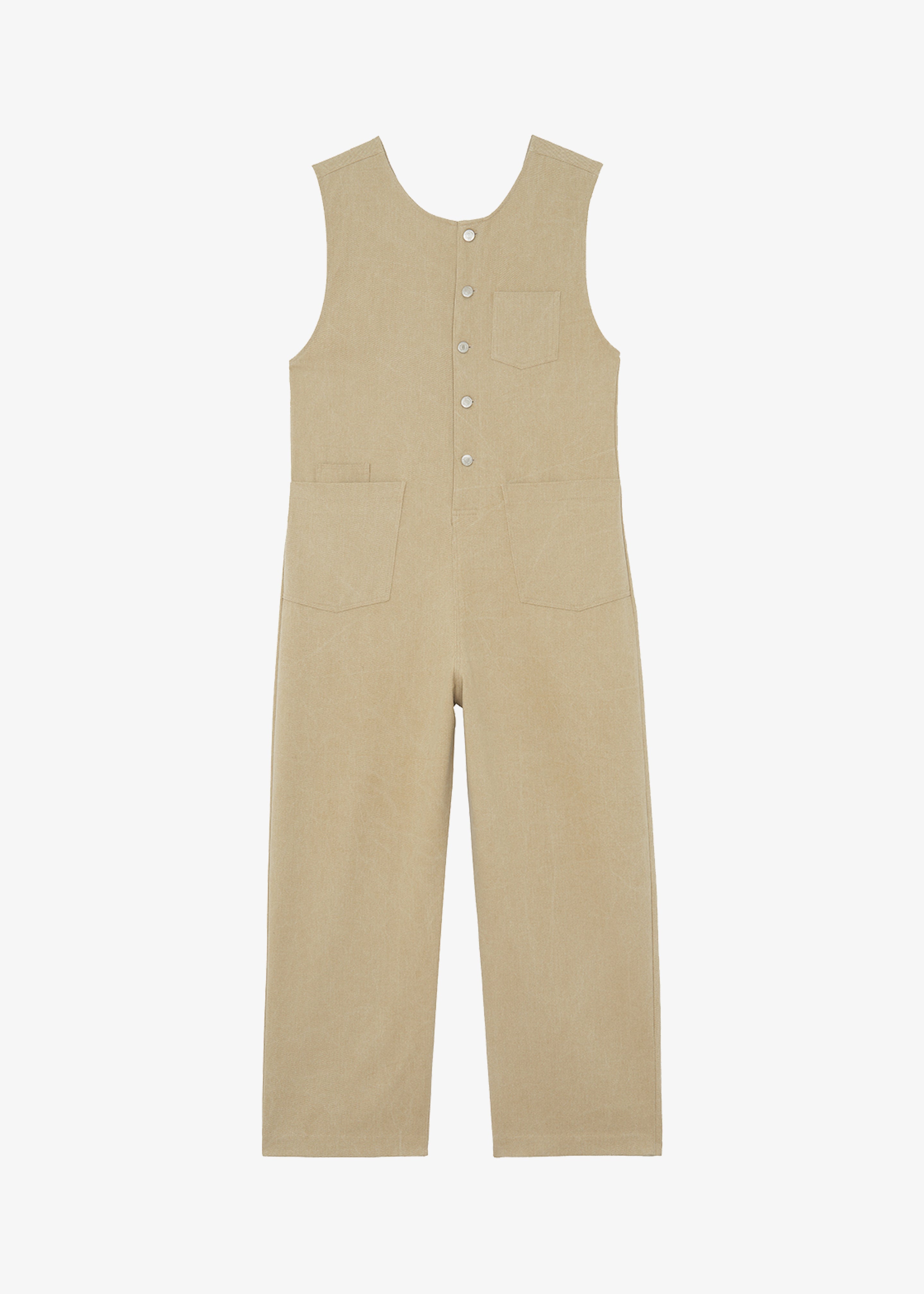Liv Denim Jumpsuit - Beige - 10