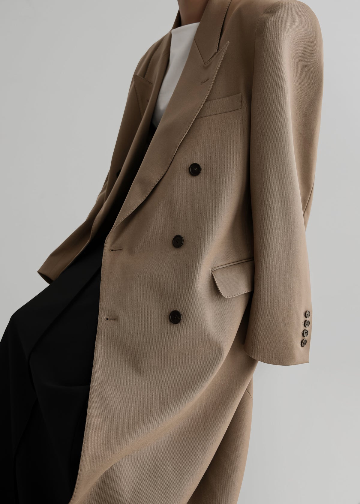 London Double Breasted Coat - Taupe - 2