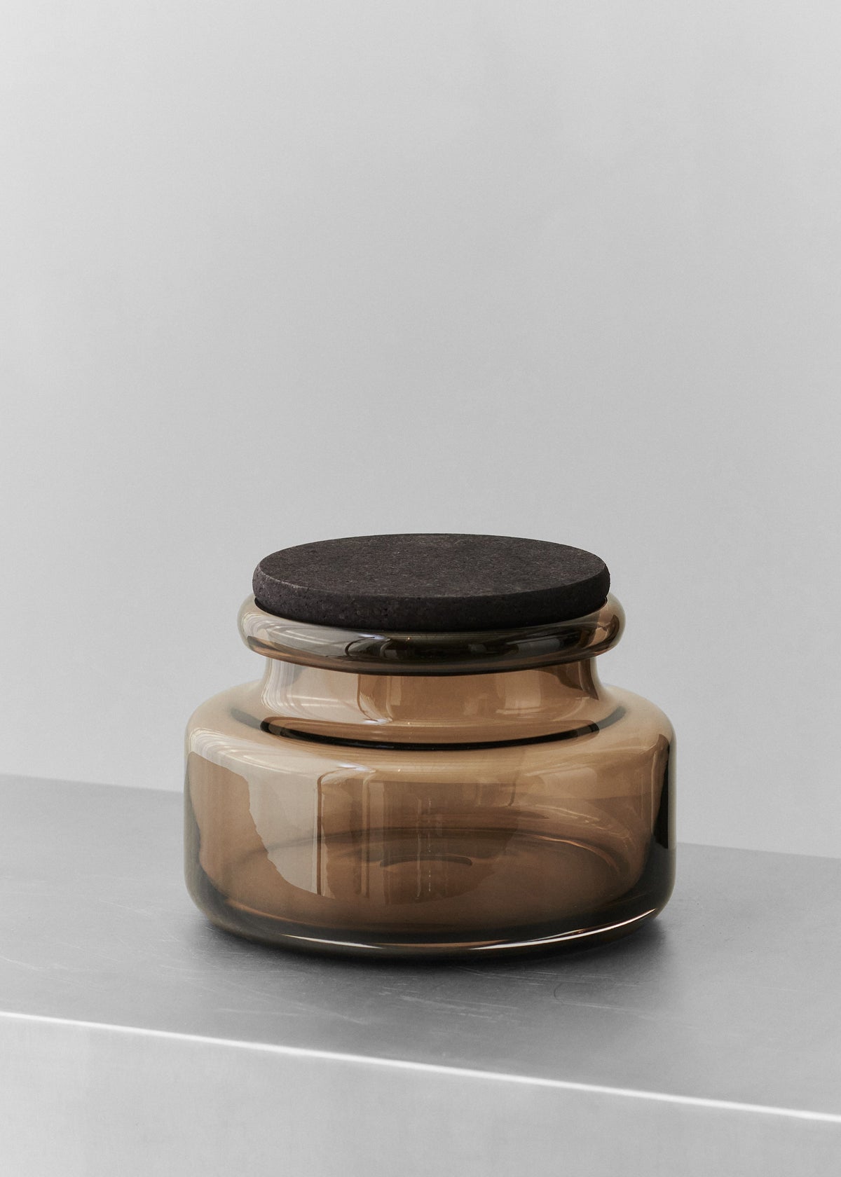 Louise Roe Viola Glass Container - Smoke - 1