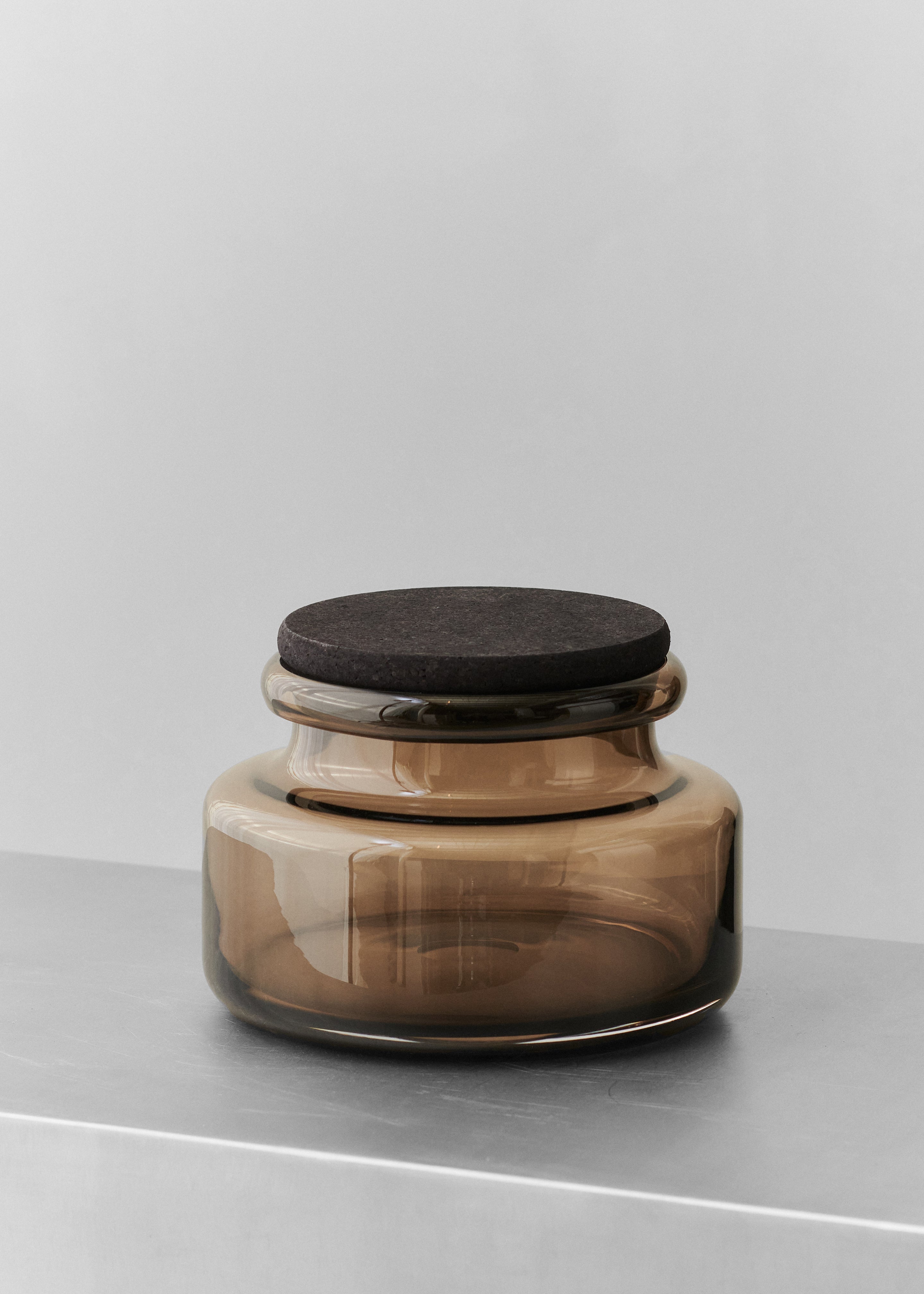 Louise Roe Viola Glass Container - Smoke - 1