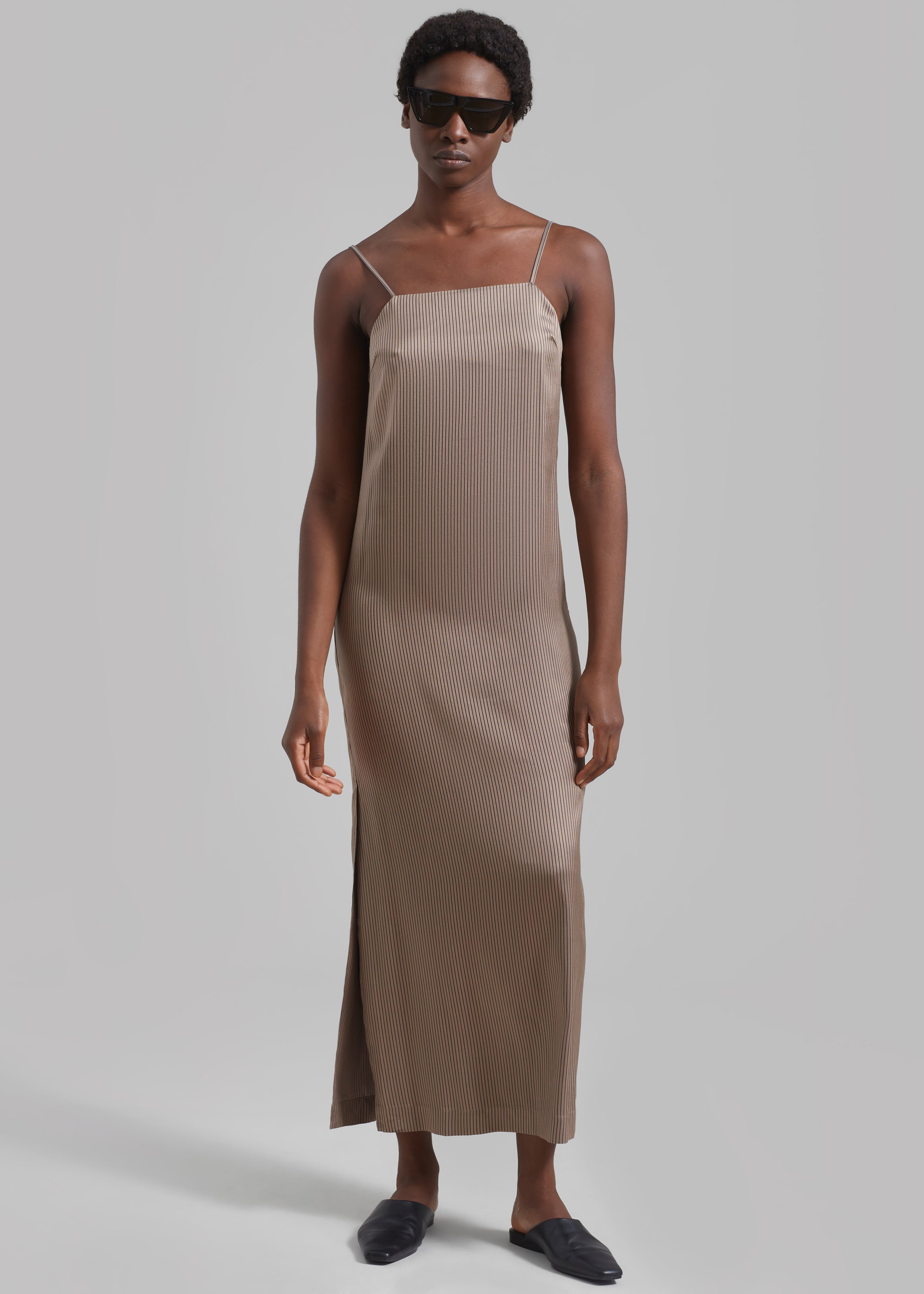 Loulou Studio Arja Long Dress - Brown/Black - 5