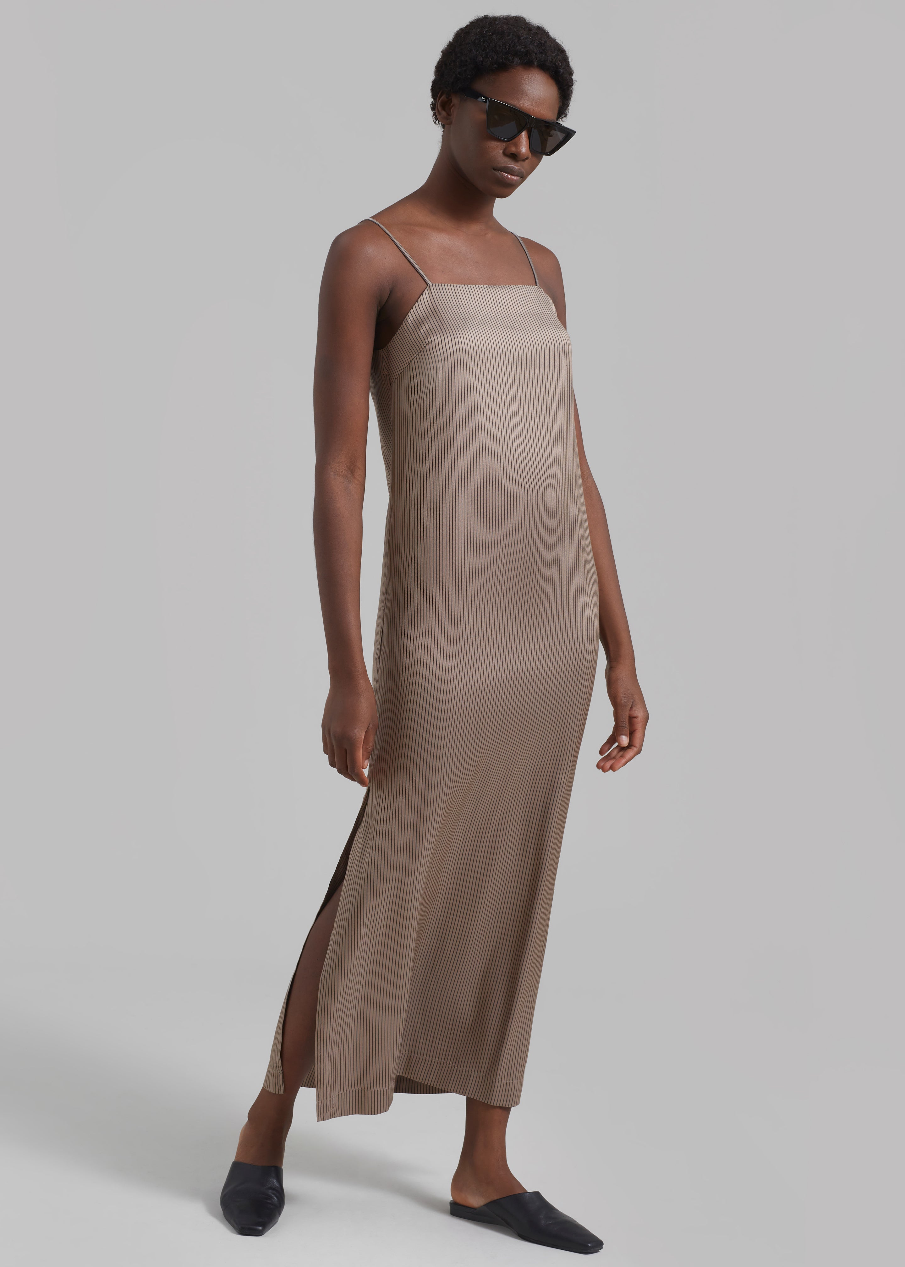 Loulou Studio Arja Long Dress - Brown/Black - 1