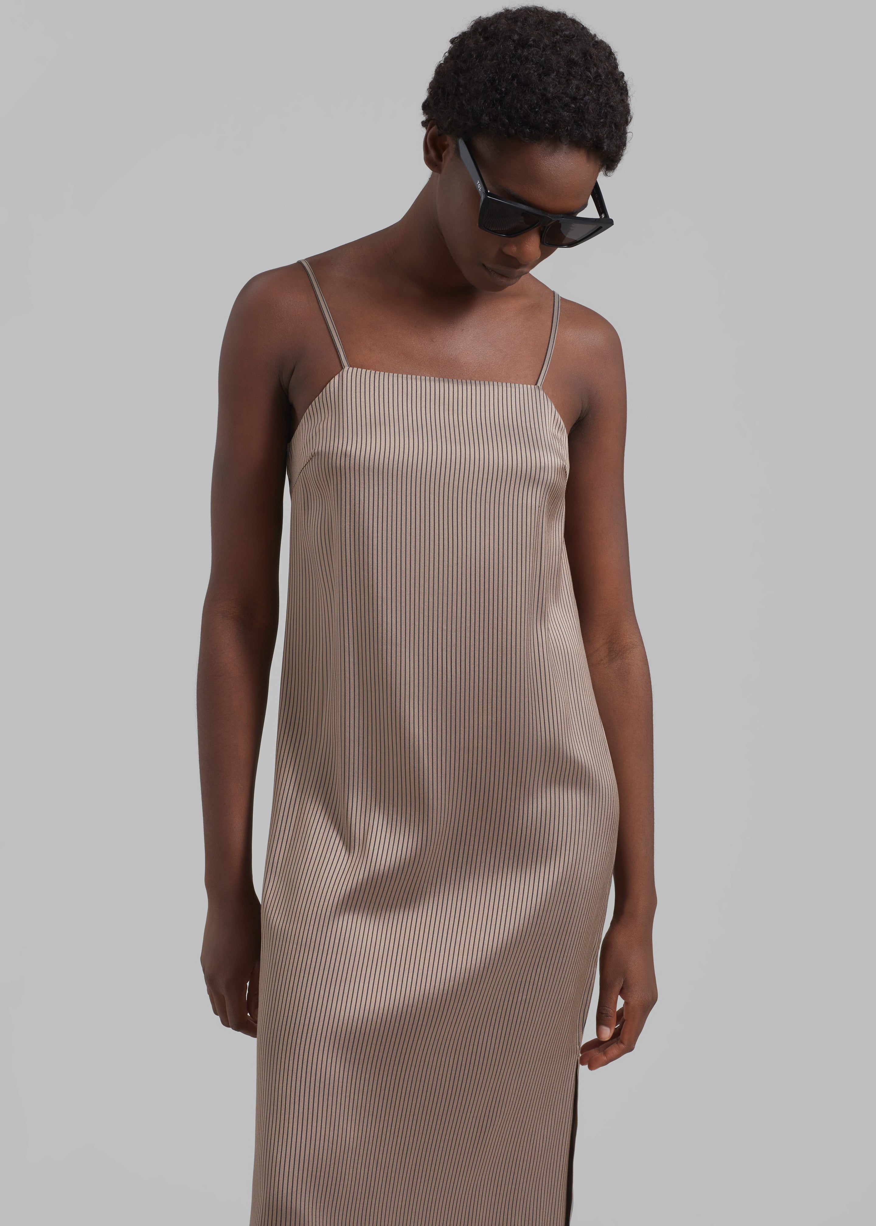 Loulou Studio Arja Long Dress - Brown/Black - 2