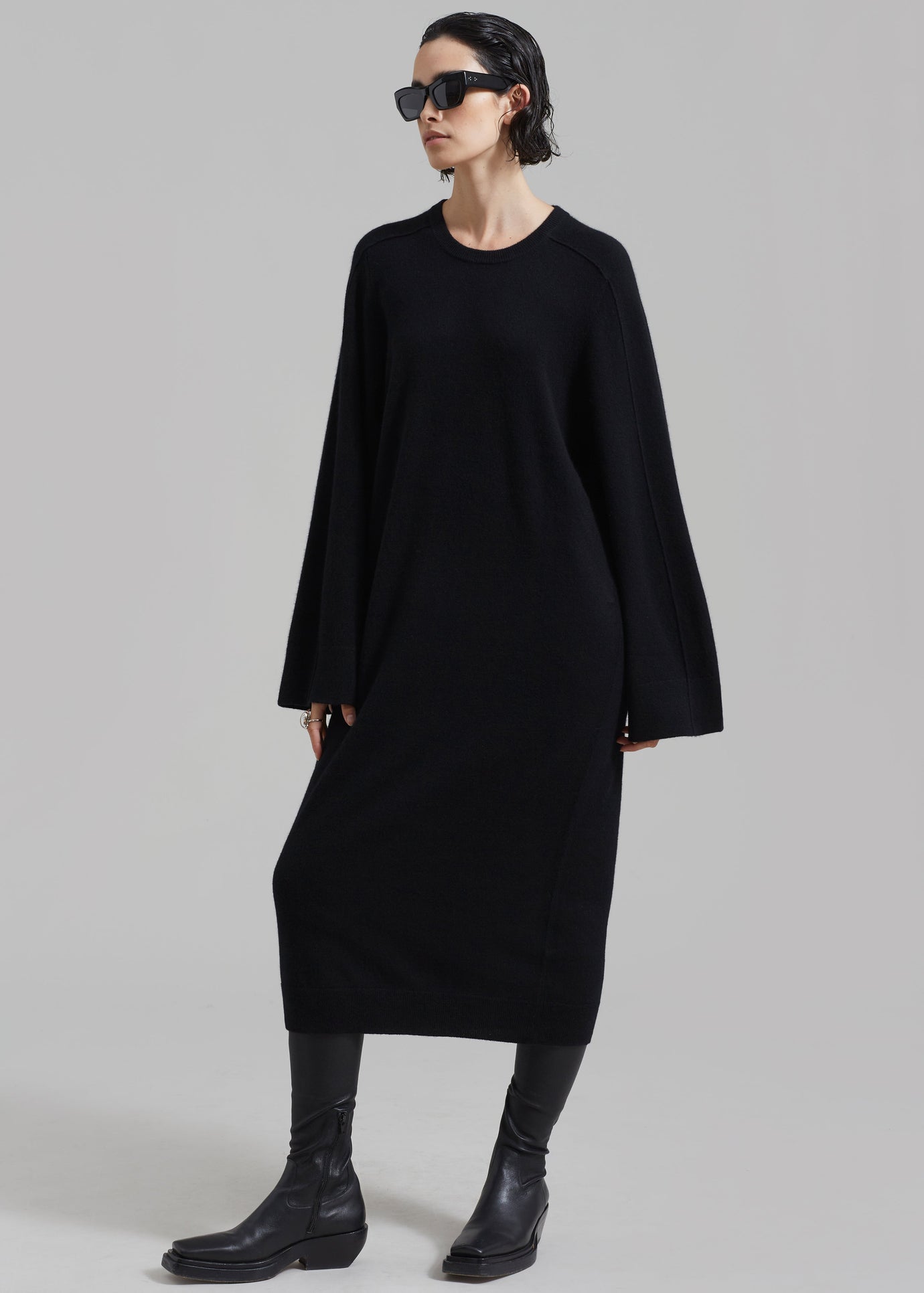 Loulou Studio Long Esna Dress - Black