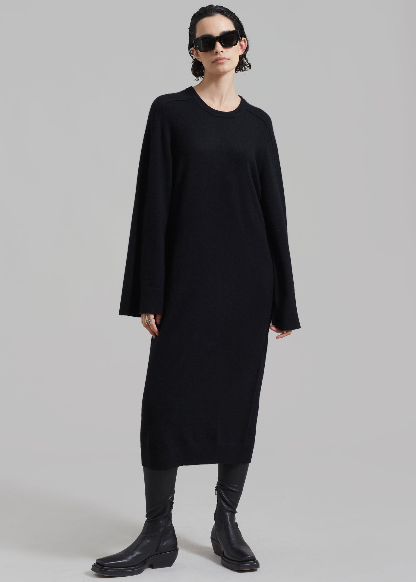 Loulou Studio Long Esna Dress - Black - 1