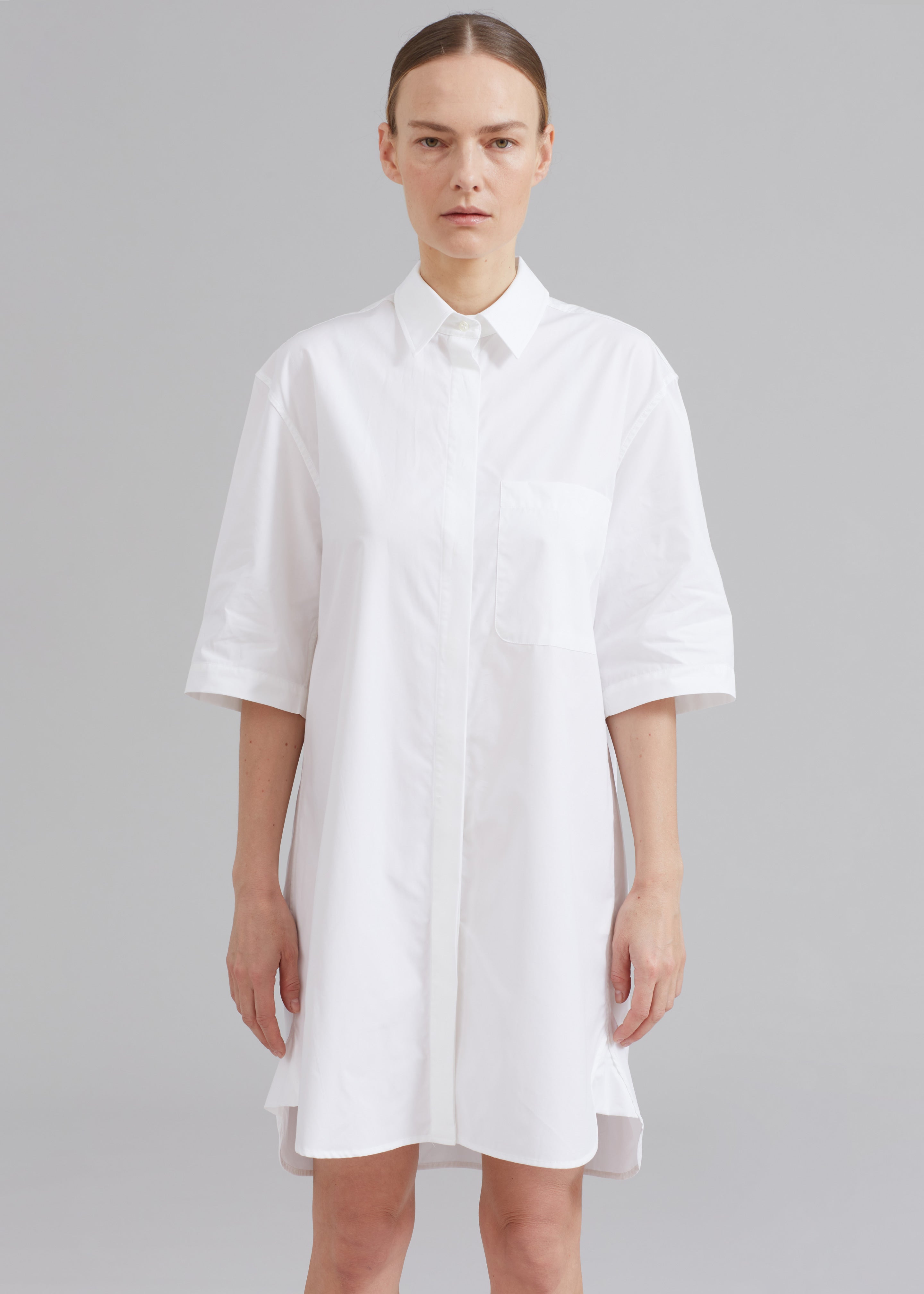 Loulou Studio Evora Shirt Dress - White - 5