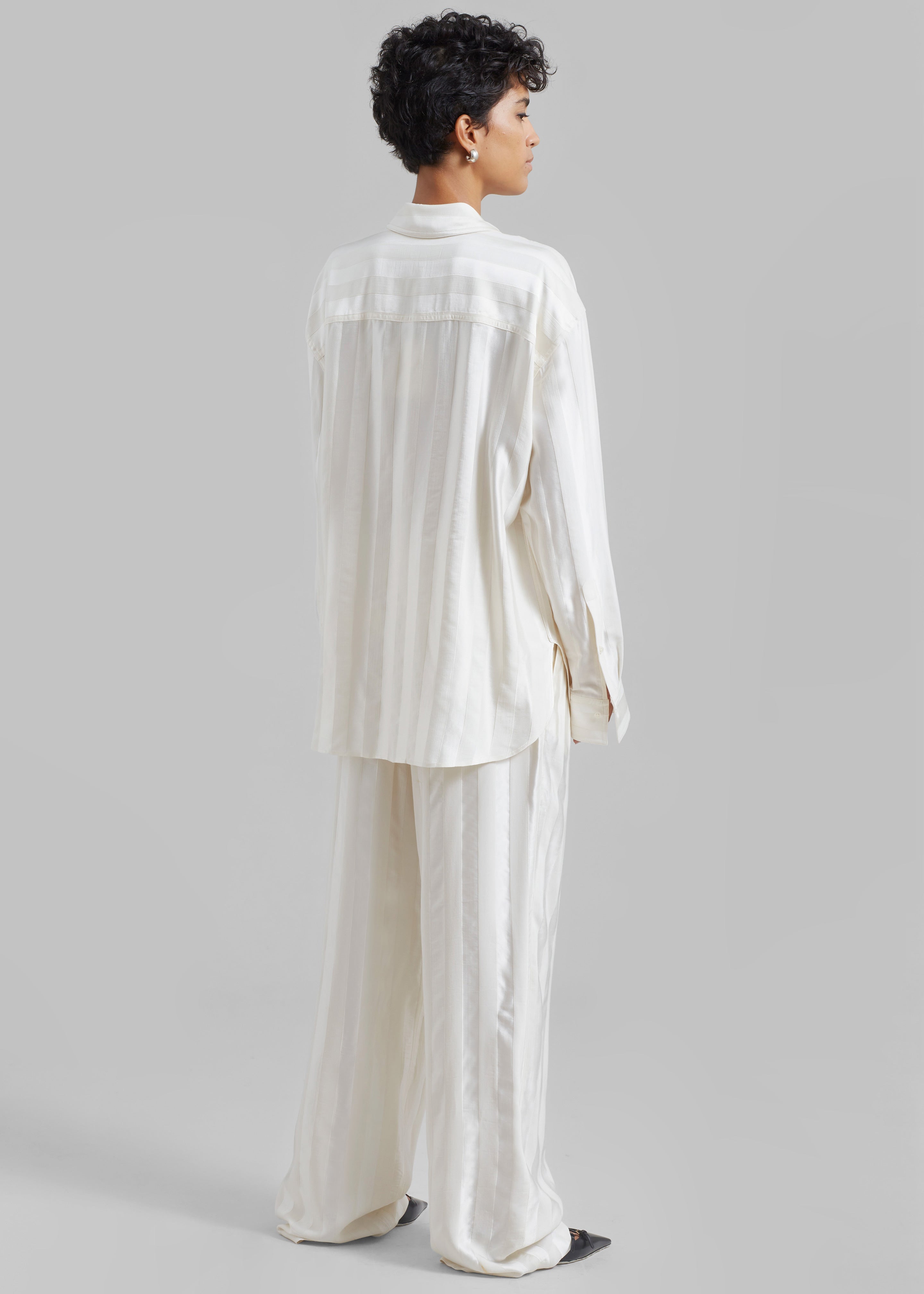Loulou Studio Grant Shirt - Ivory - 7