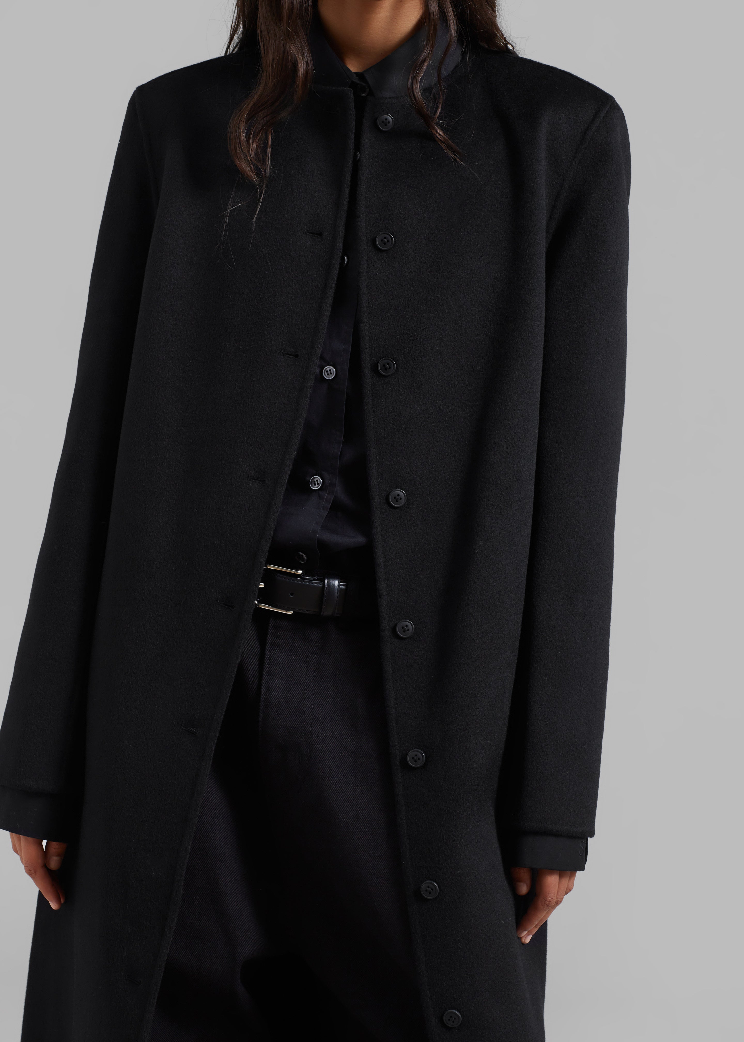 Loulou Studio Martil Long Coat - Black - 2