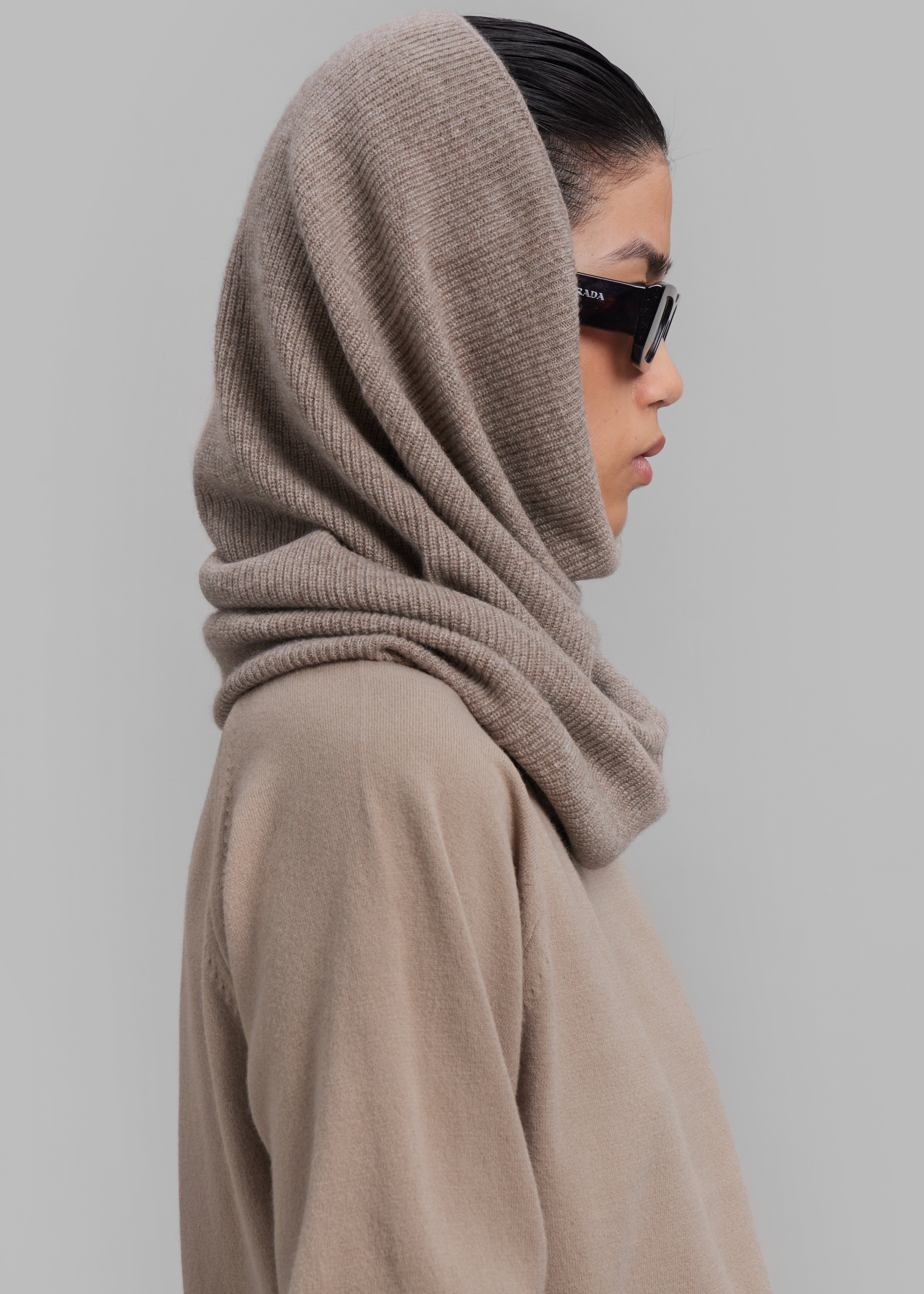 Loulou Studio Sabol Tube Scarf - Beige Melange - 1