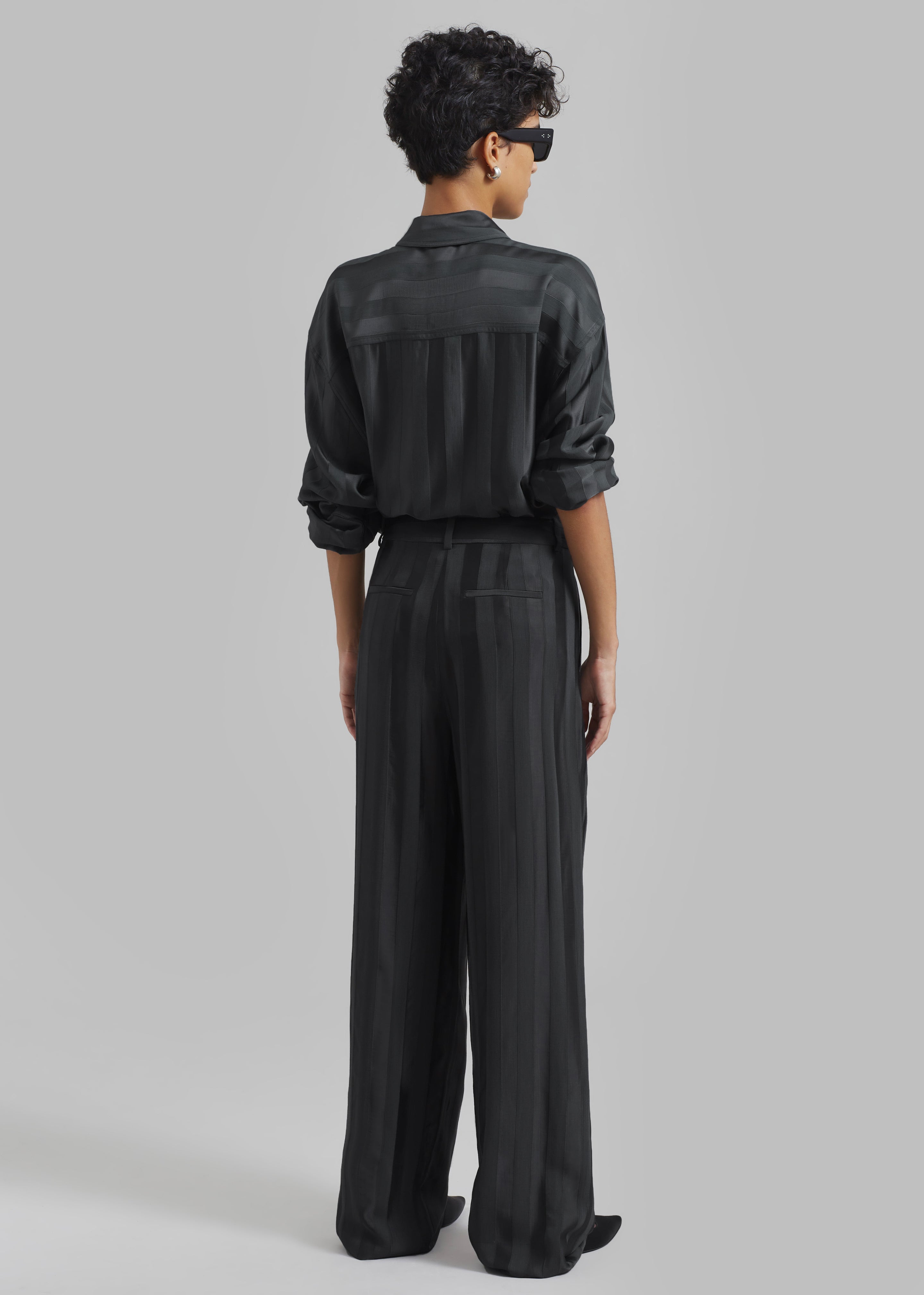 Loulou Studio Siaro Wide Leg Pants - Grey Anthracite - 7