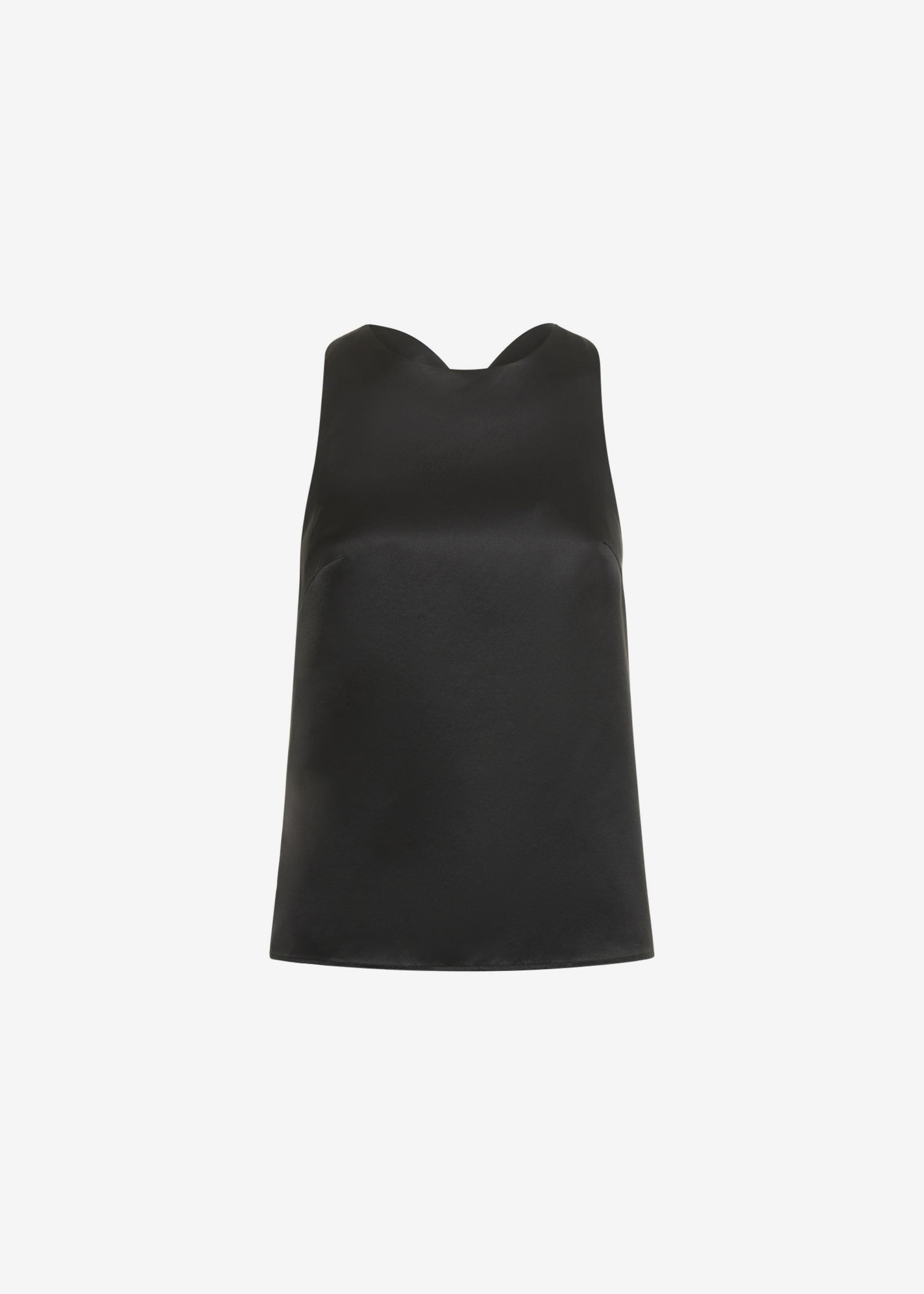 Loulou Studio Estor Silk Tank Top - Black - 7