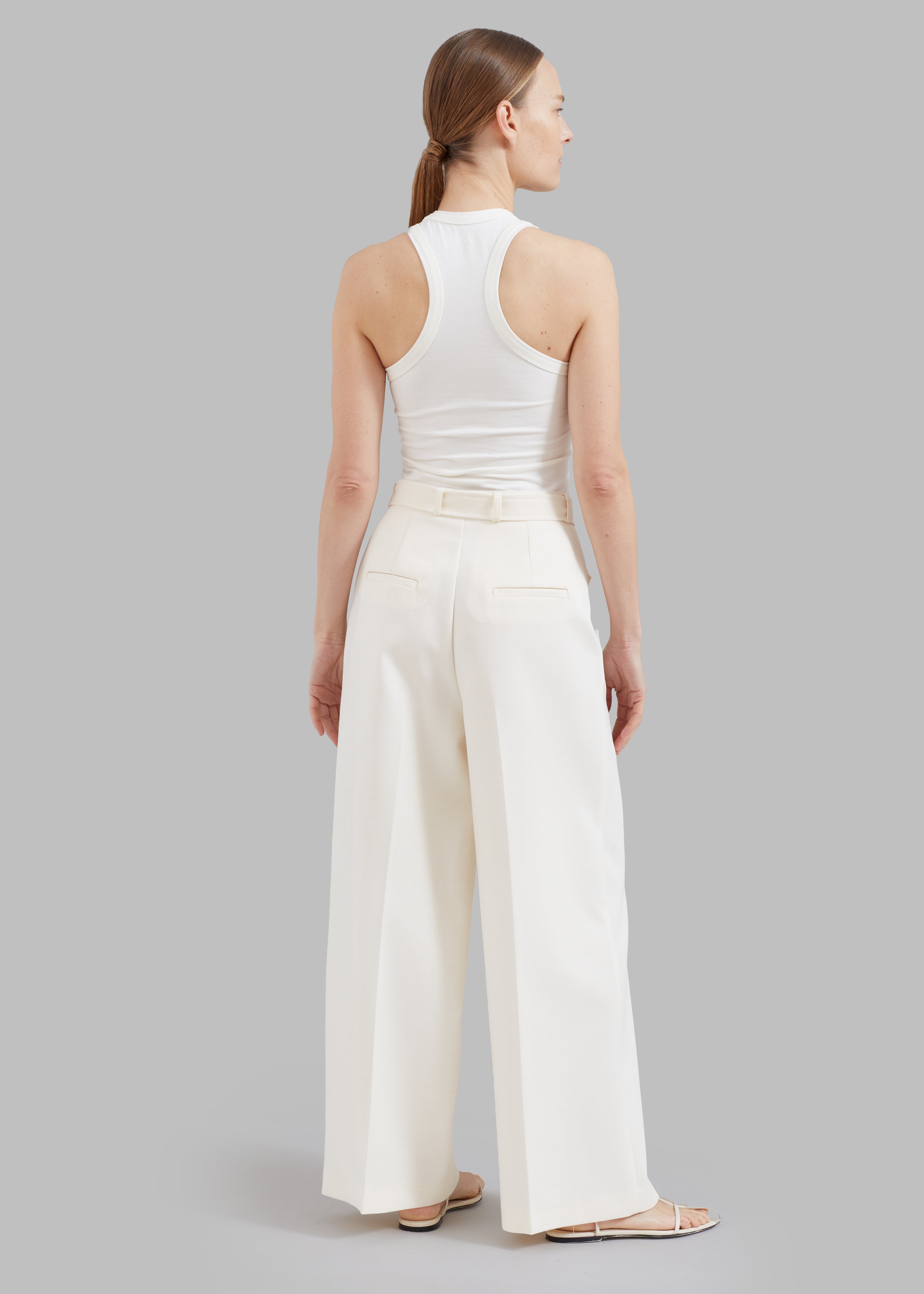Low Classic Jersey Sleeveless Top - Ivory - 6