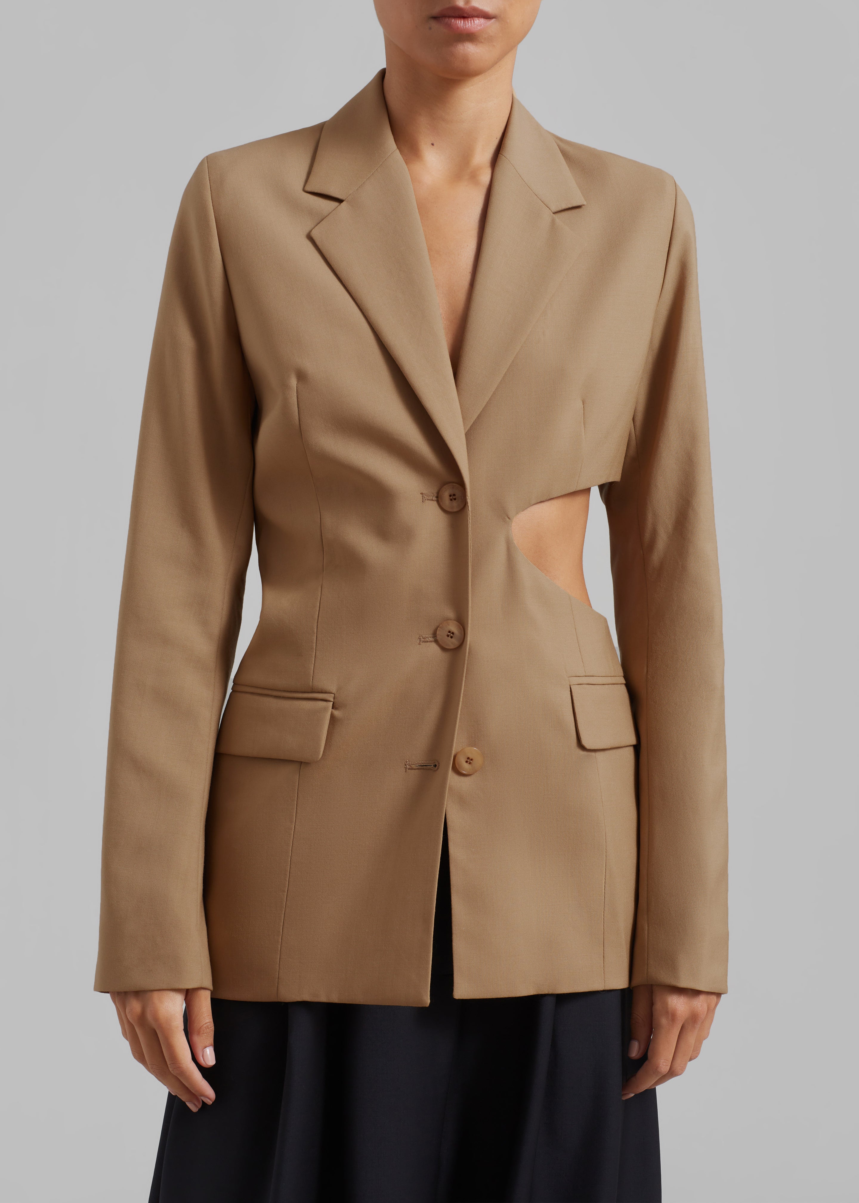 Low Classic Sleek Slim Blazer - Beige - 4
