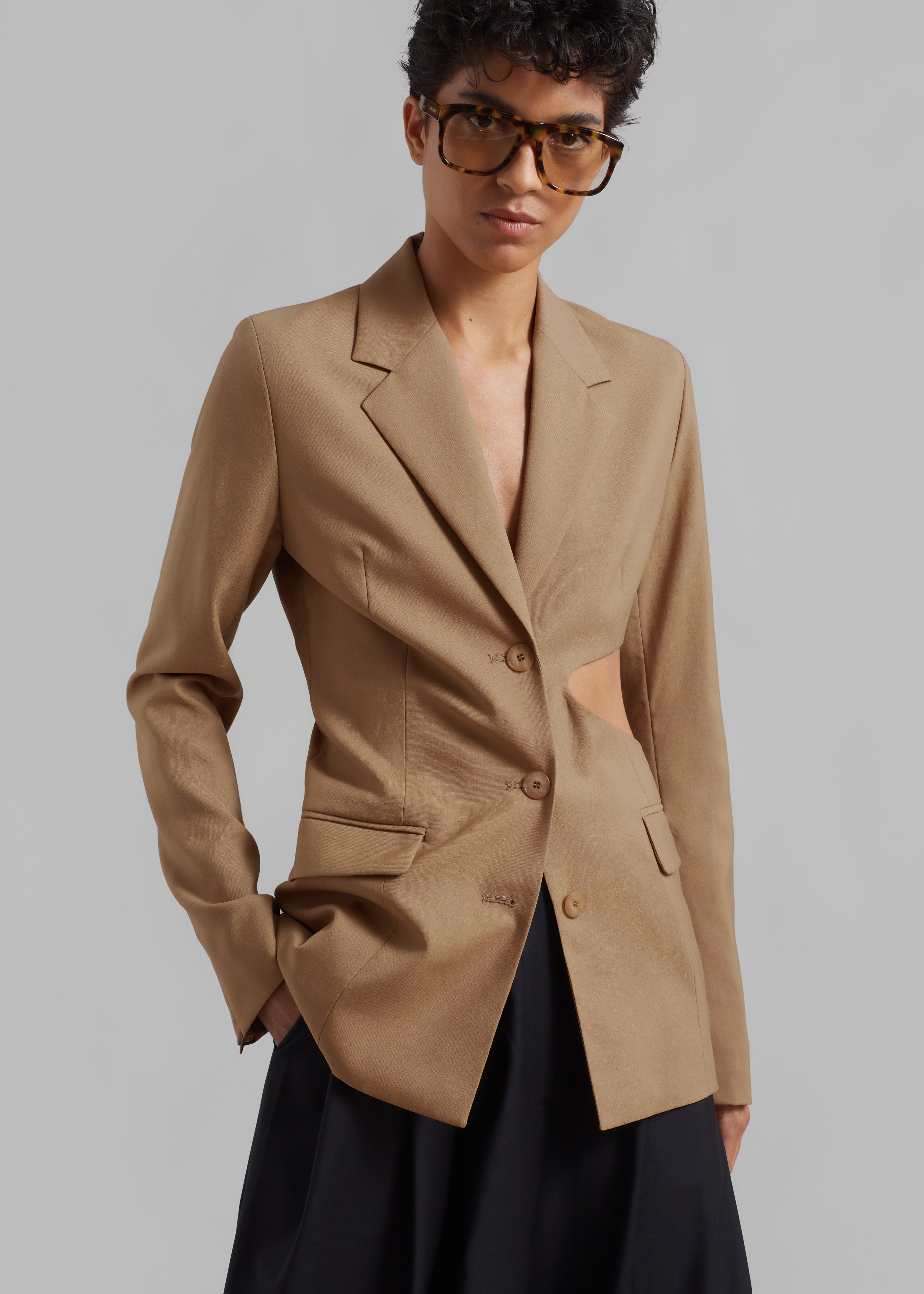 Low Classic Sleek Slim Blazer - Beige - 5