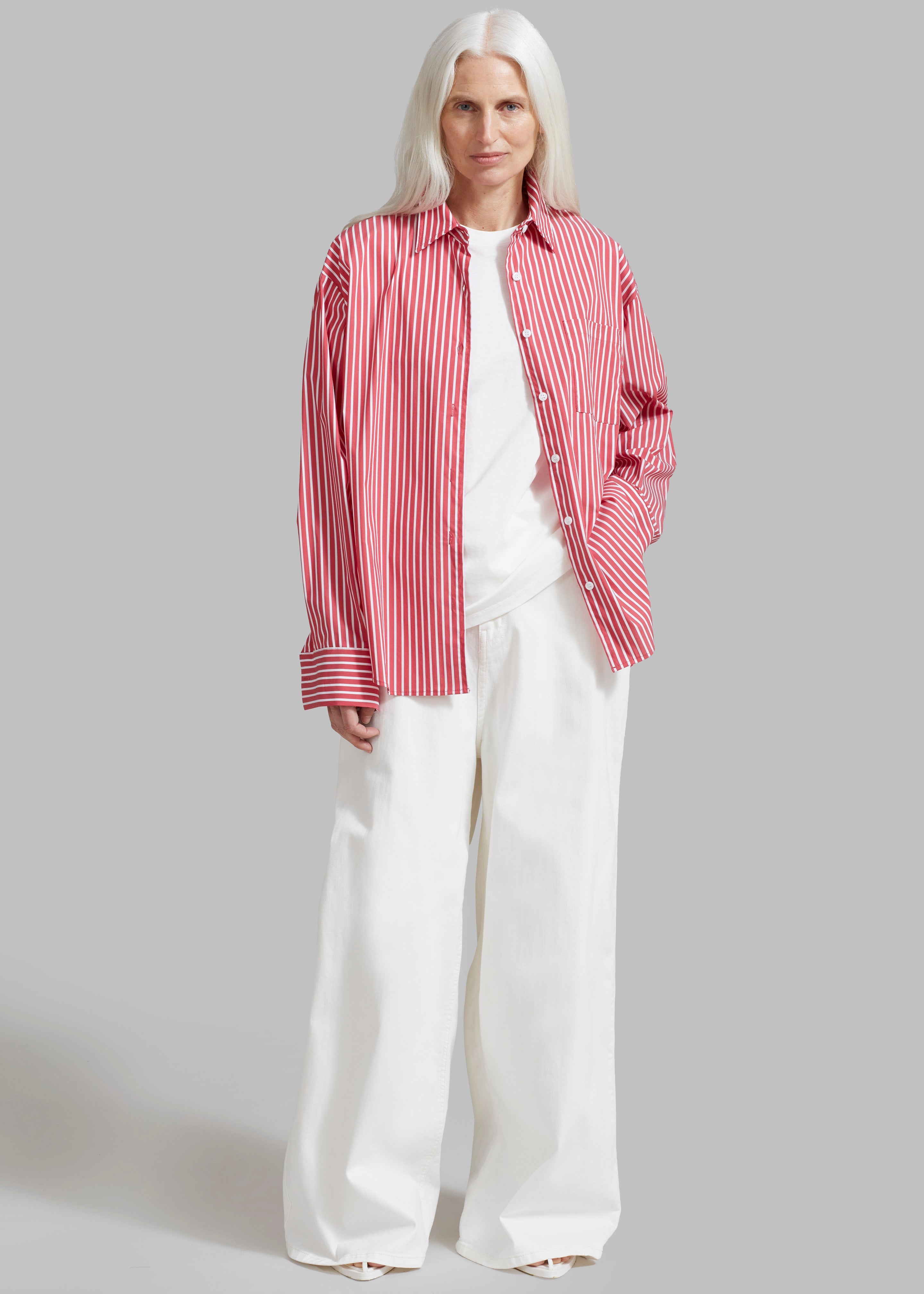 Lui Thin Stripe Shirt - Red Stripe - 4