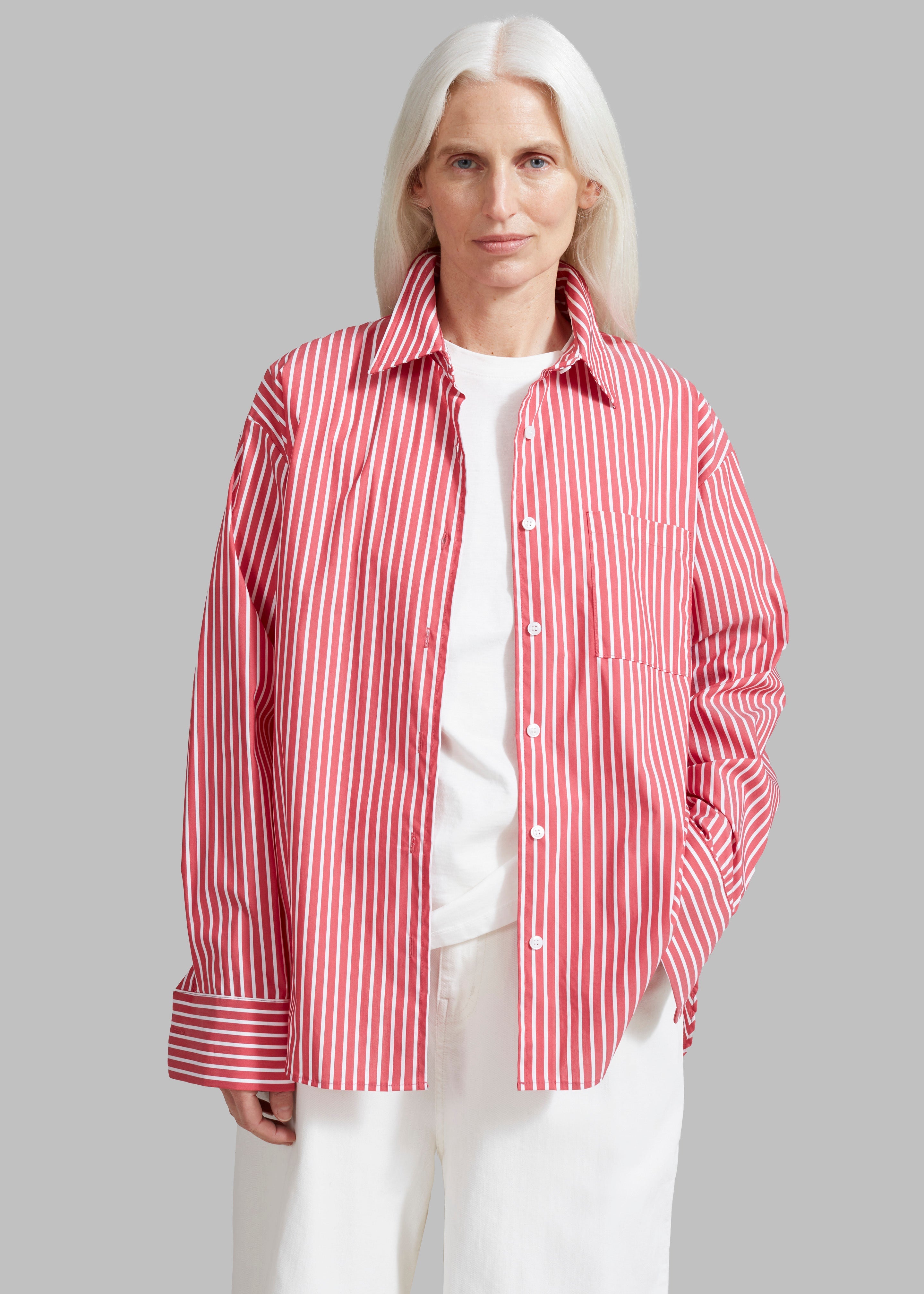 Lui Thin Stripe Shirt - Red Stripe - 3