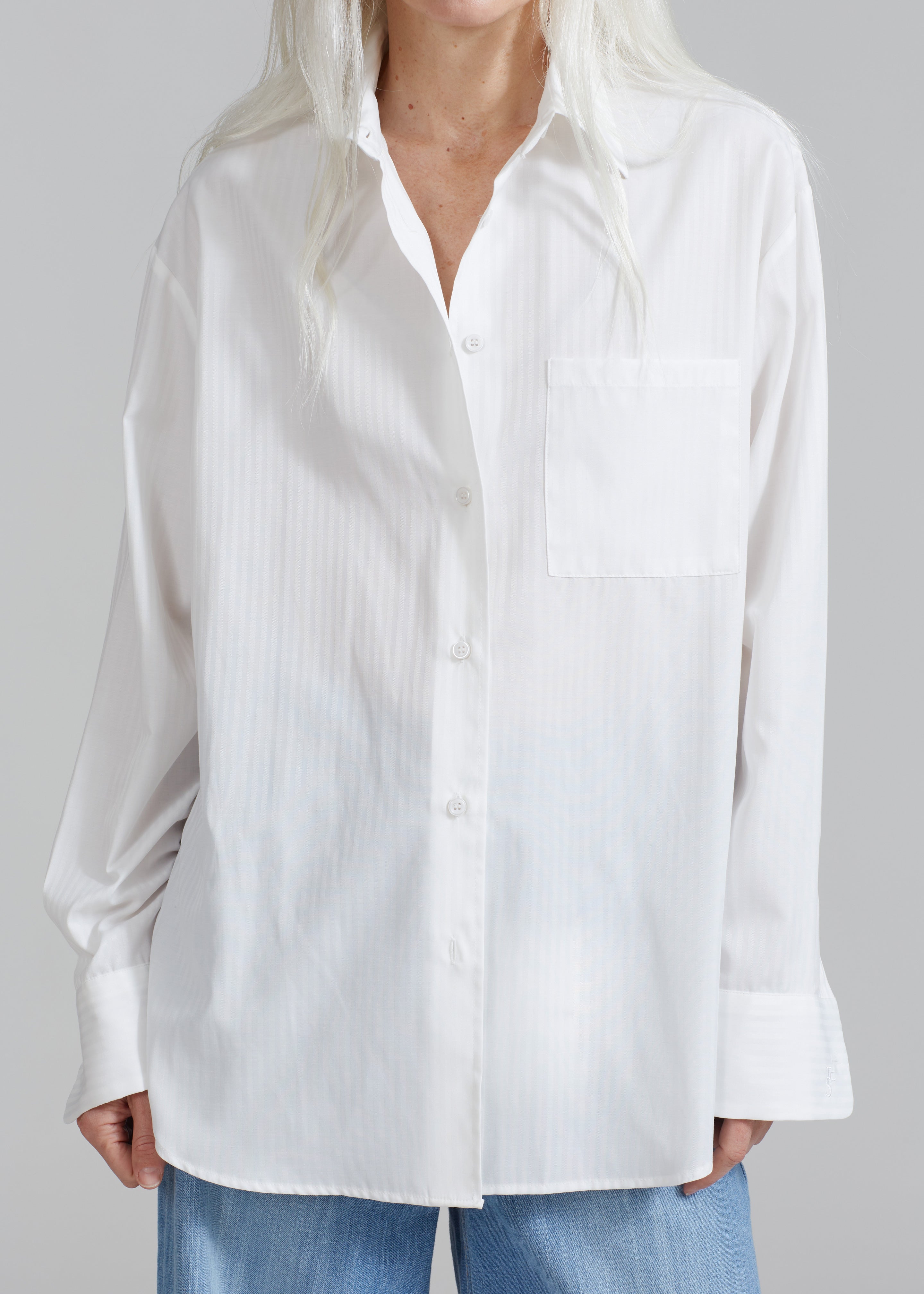 Lui White Shirt - White Stripe - 4
