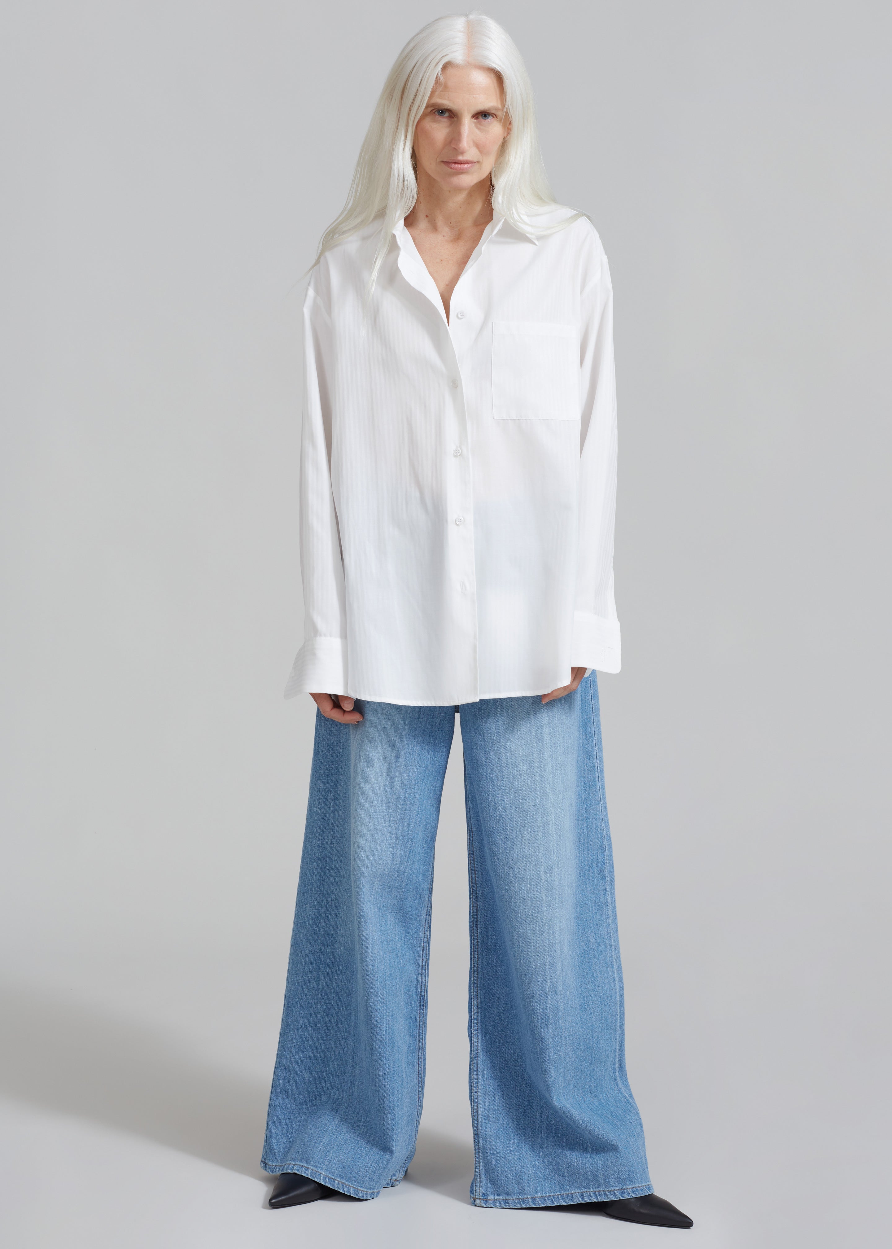 Lui White Shirt - White Stripe - 7