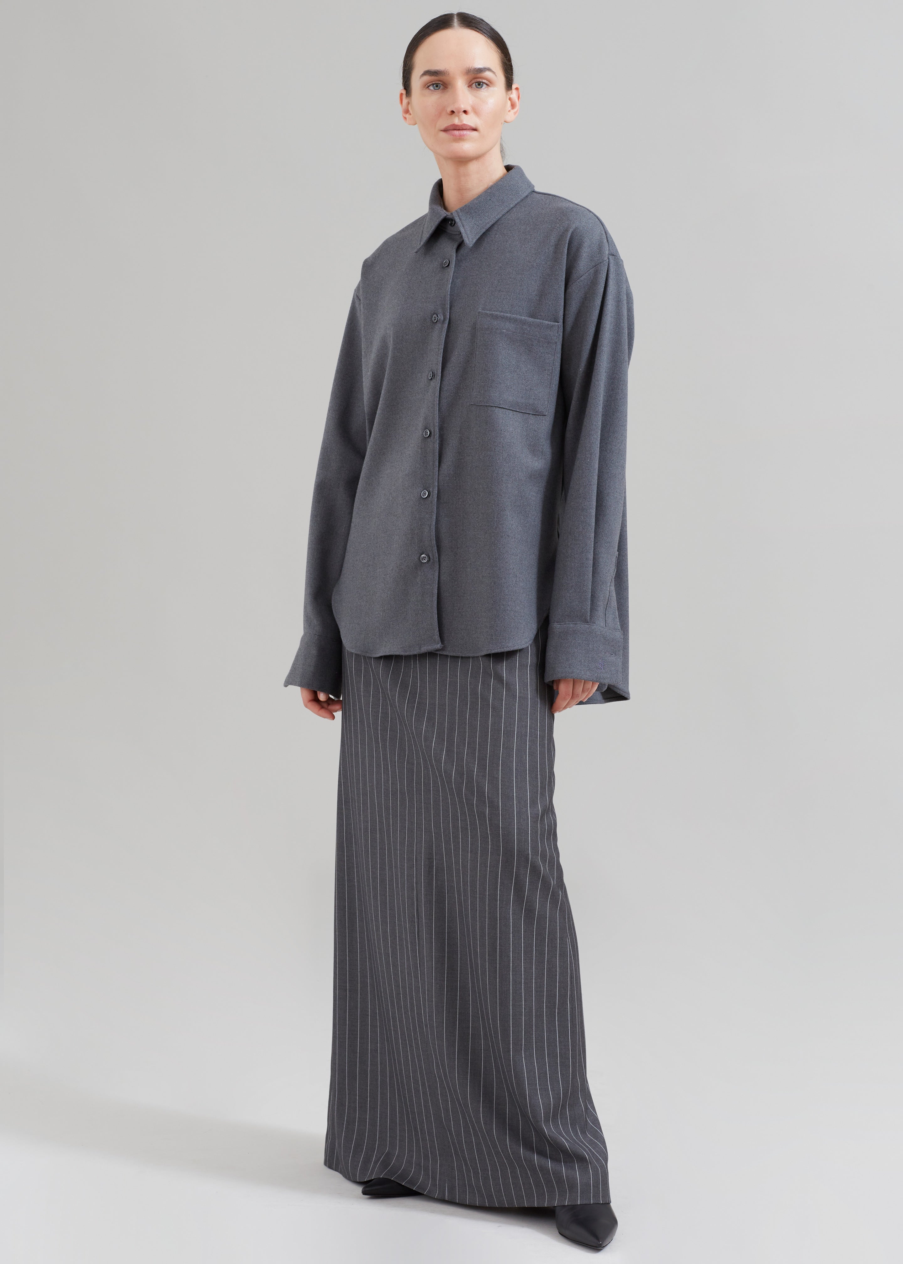 Lui Midweight Shirt - Grey - 4